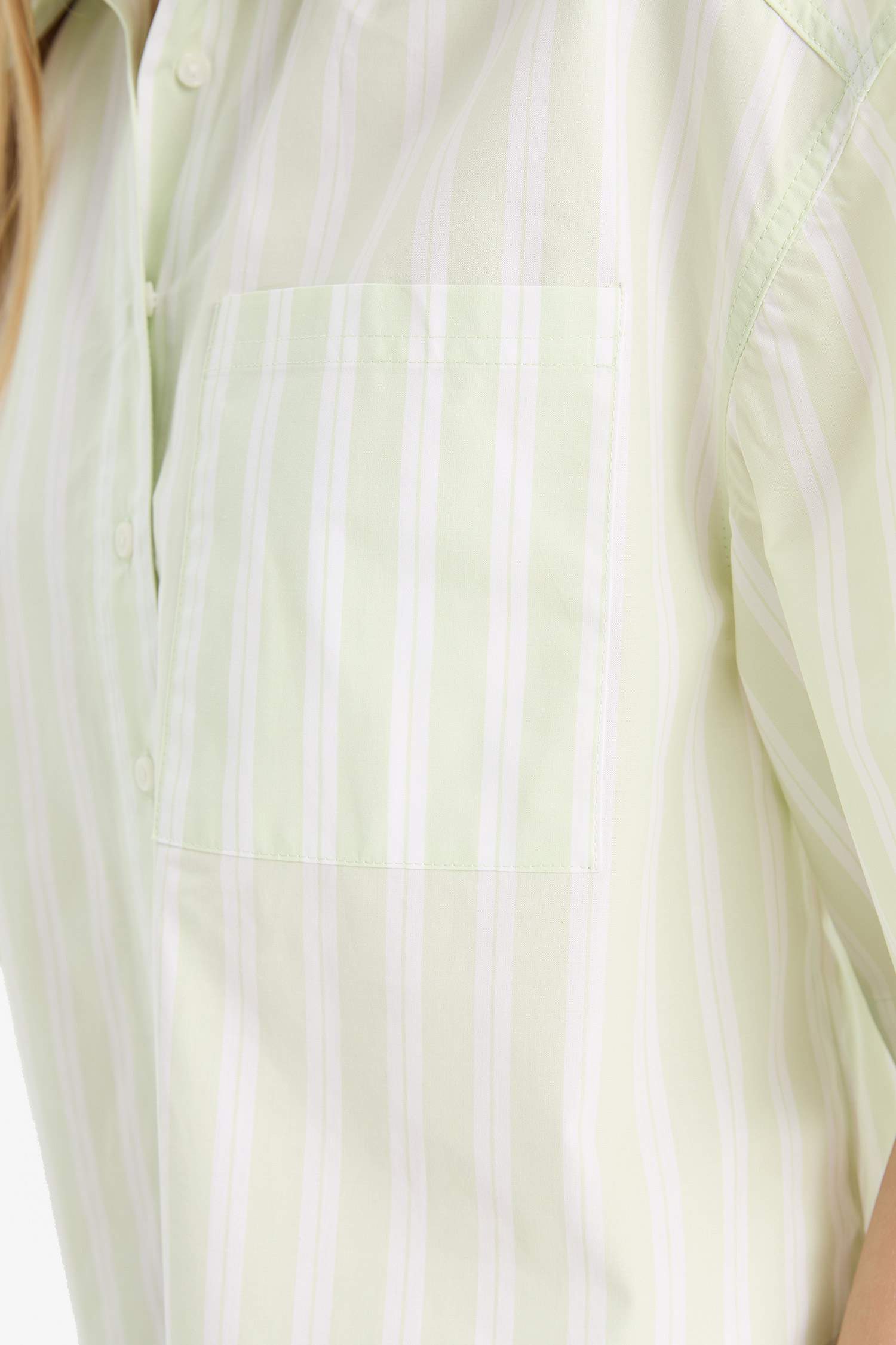 Oversize Fit Poplin Short Sleeve Shirt