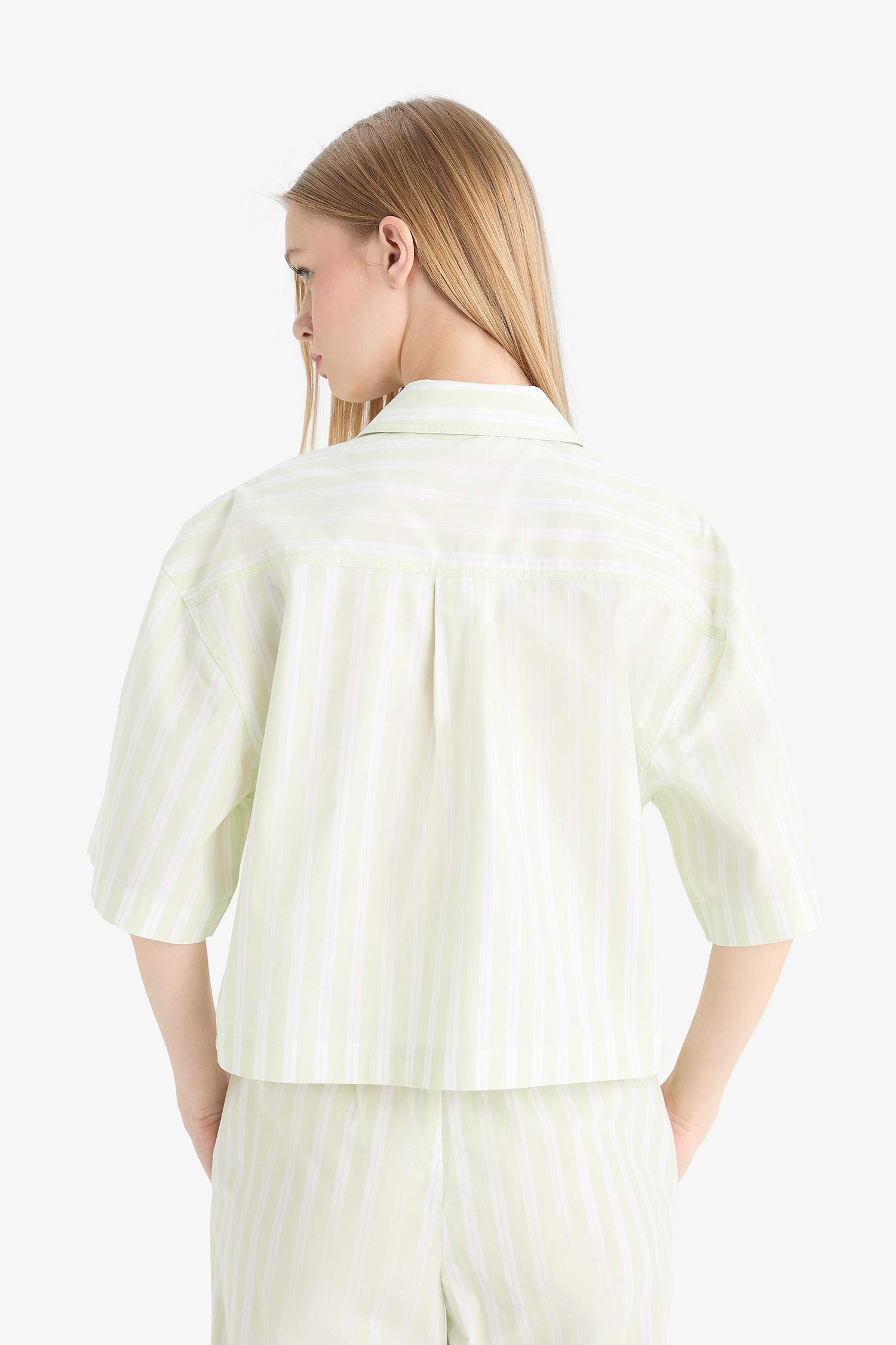 Oversize Fit Poplin Short Sleeve Shirt