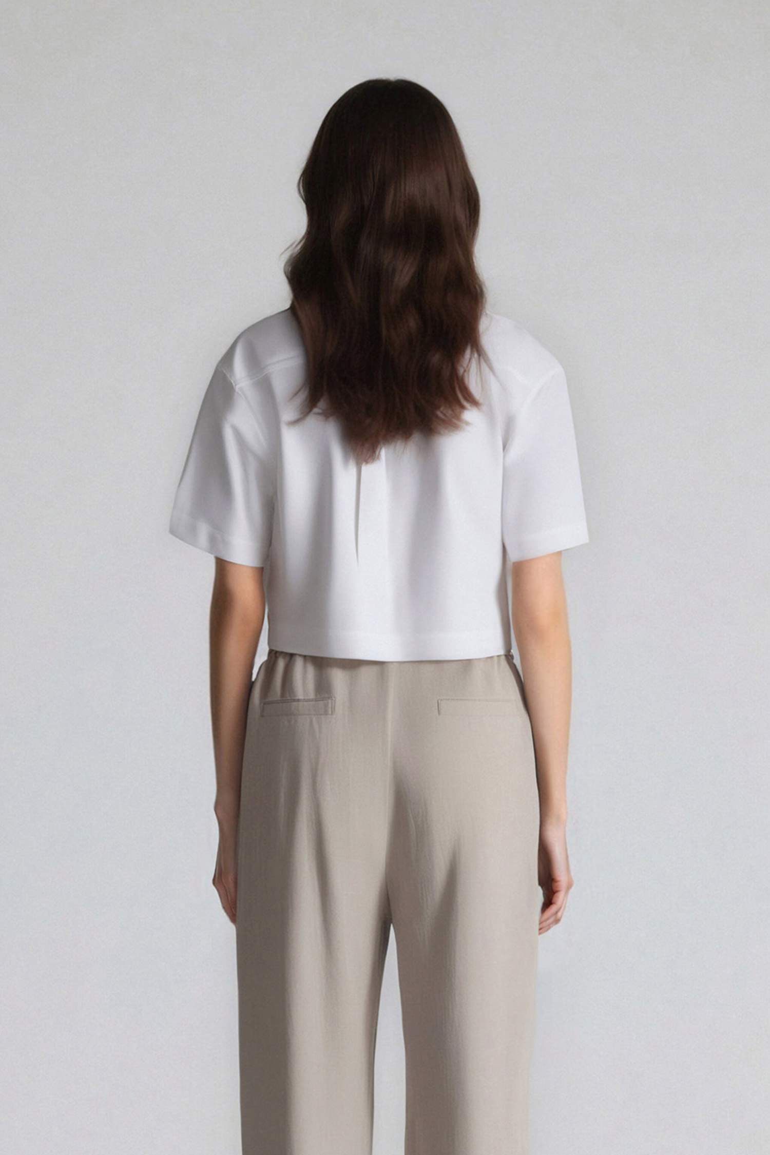 Oversize Fit Shirt Collar Poplin Short Sleeve Shirt