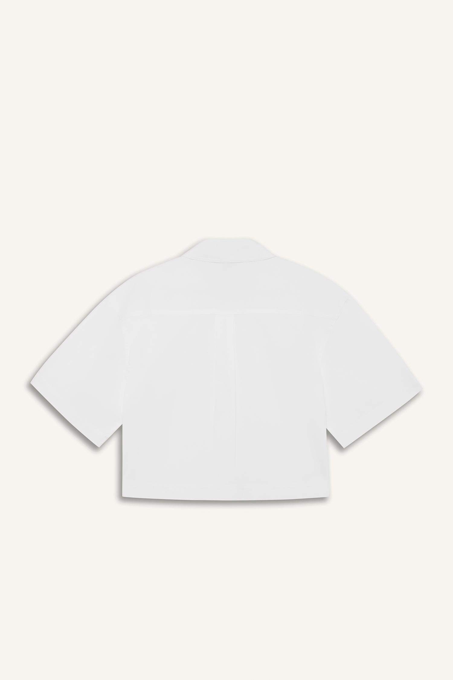 Oversize Fit Shirt Collar Poplin Short Sleeve Shirt