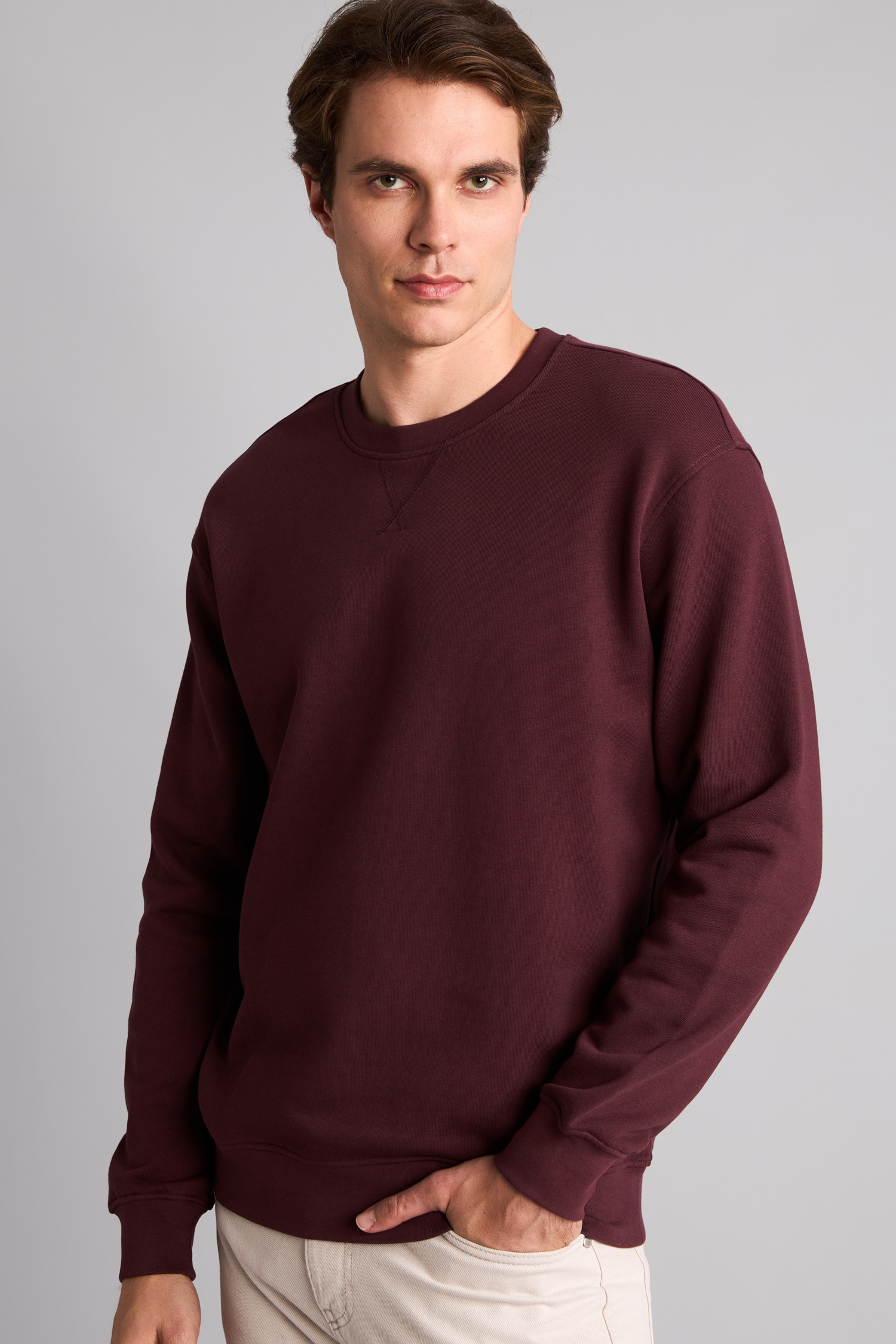 DeFacto Pamuklu Regular Fit Basic Sweatshirt
