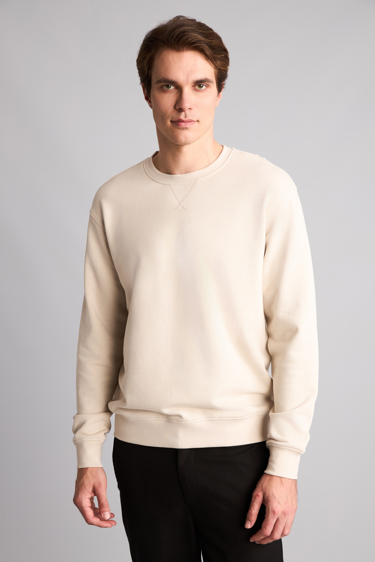 DeFacto Pamuklu Regular Fit Basic Sweatshirt görsel 3