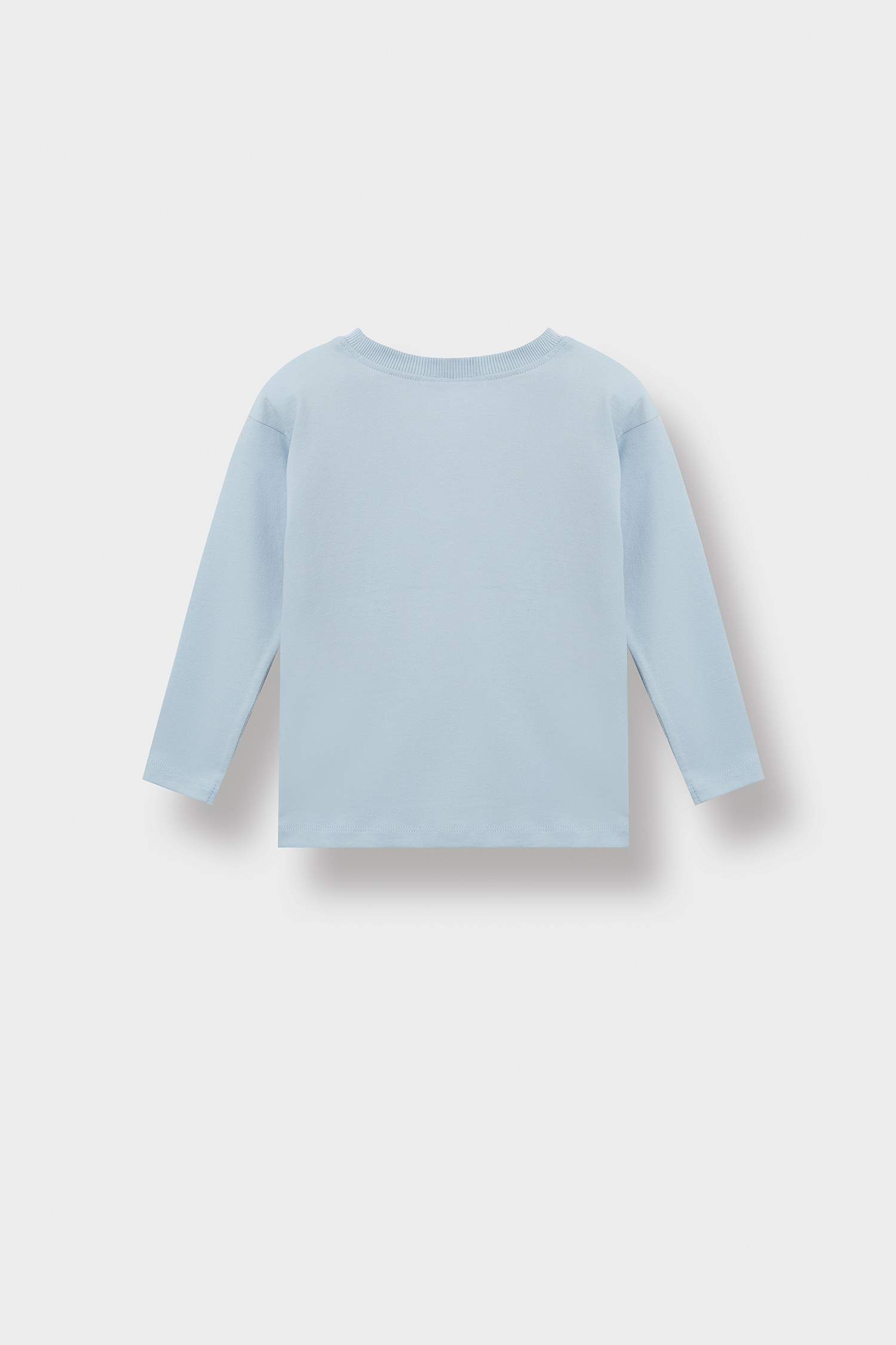 Erkek Bebek Bisiklet Yaka Basic Düz Uzun Kollu Tişört