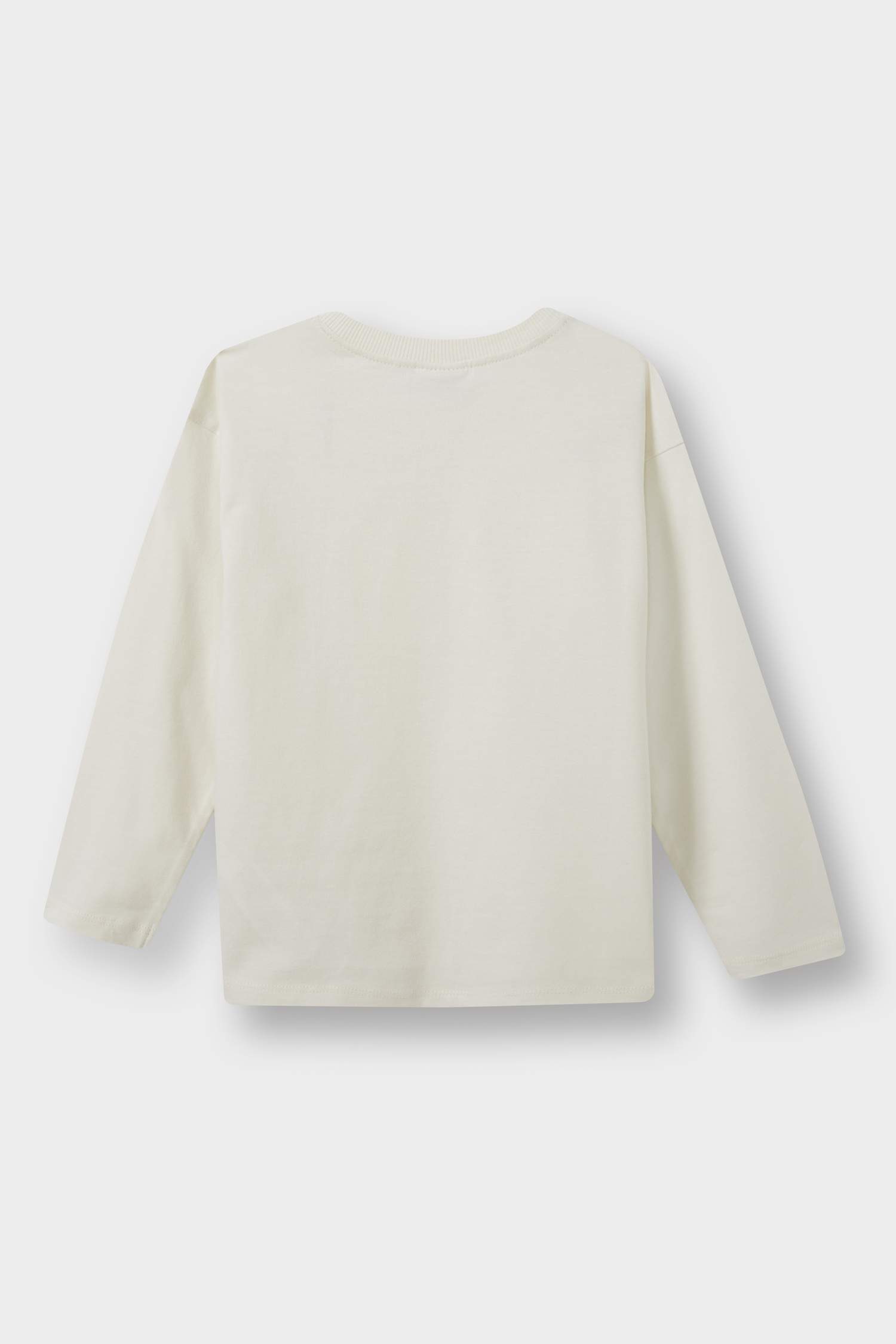 Erkek Bebek Bisiklet Yaka Basic Düz Uzun Kollu Tişört