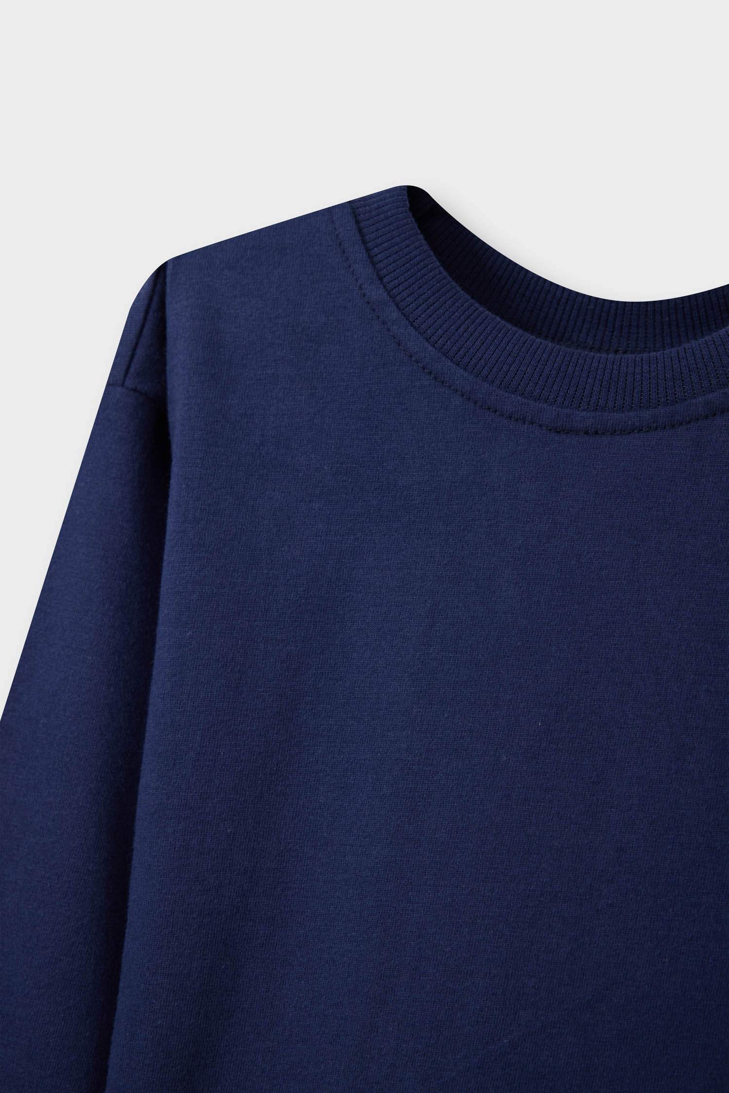 Baby Boy Crew Neck Basic Long Sleeve T-Shirt