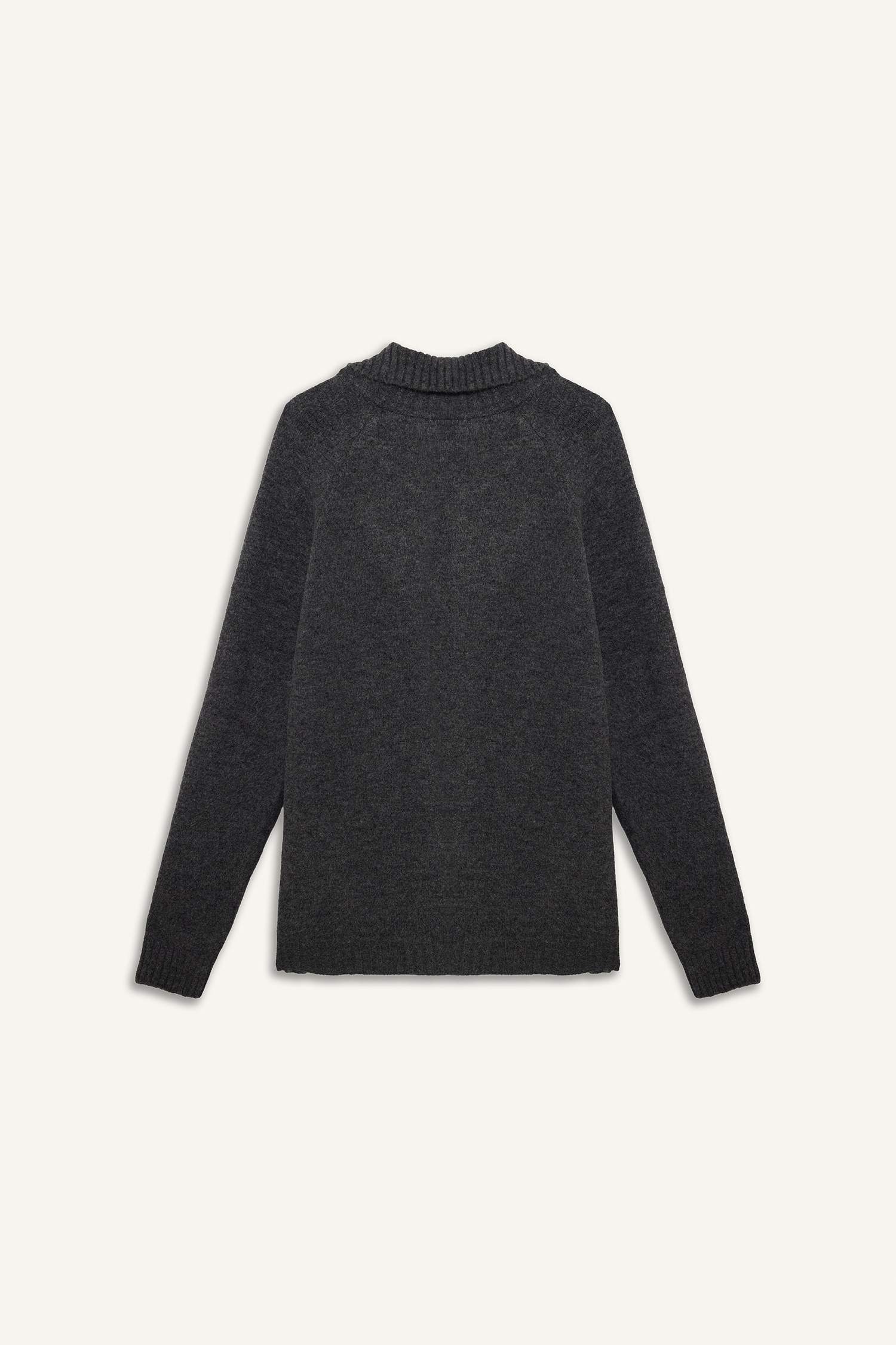 Standard Fit Turtleneck Knitwear Cardigan