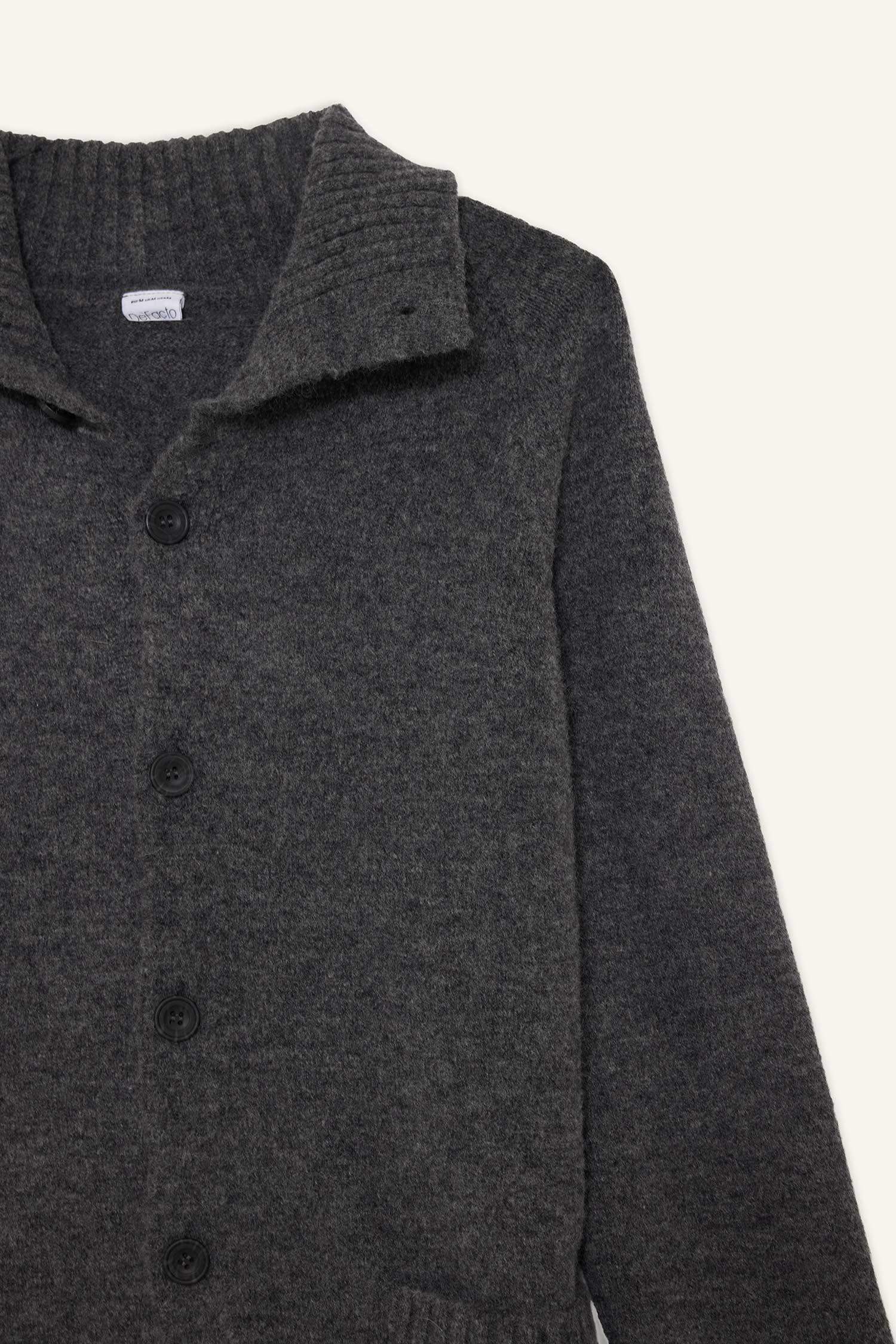 Standard Fit Turtleneck Knitwear Cardigan