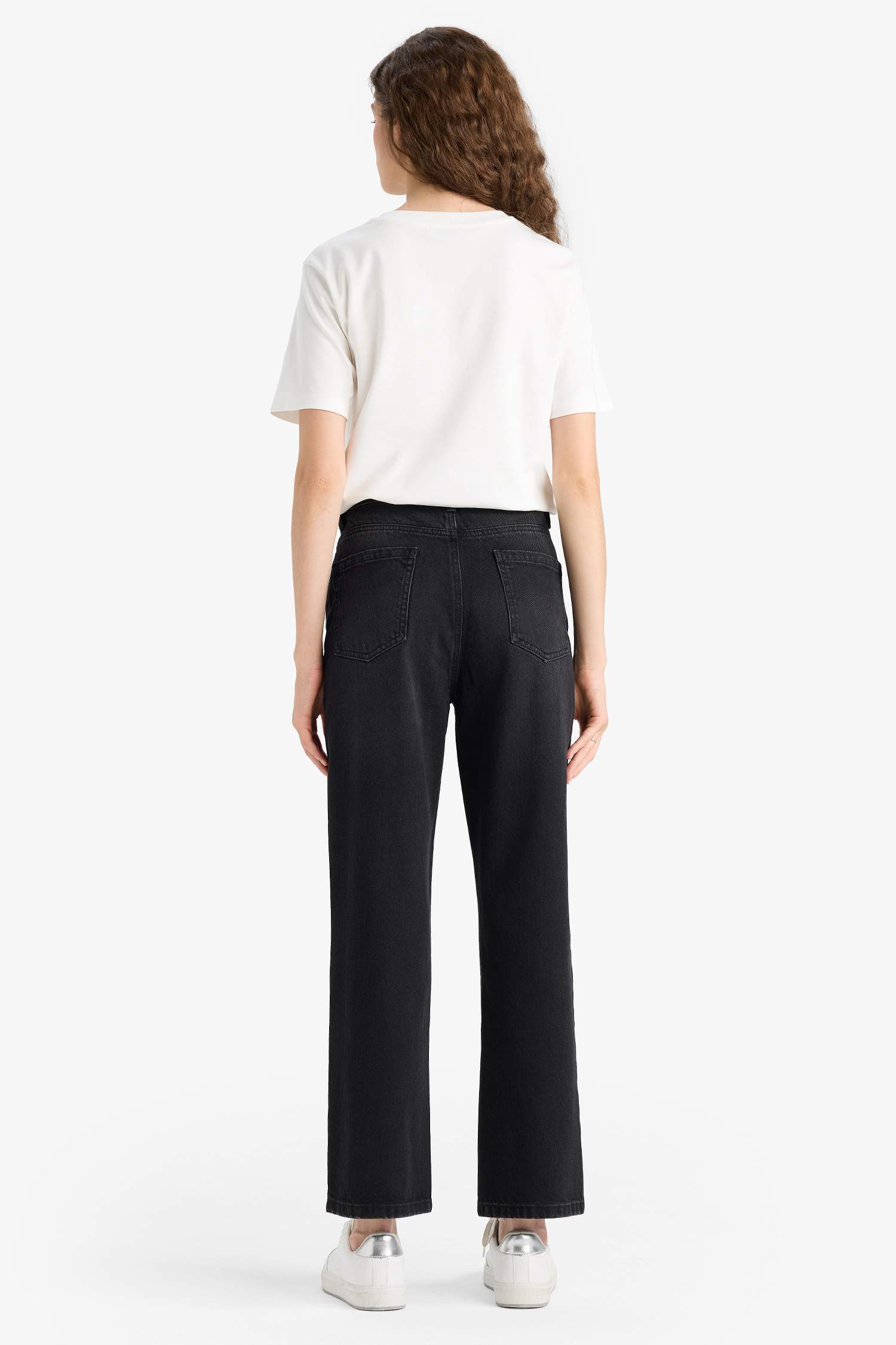 Straight Fit High Waist Straight Leg Jeans