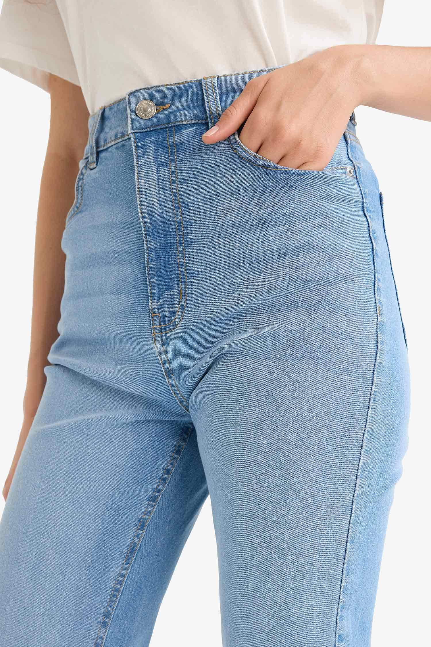 Slim Flare High Waist Straight Leg Jeans