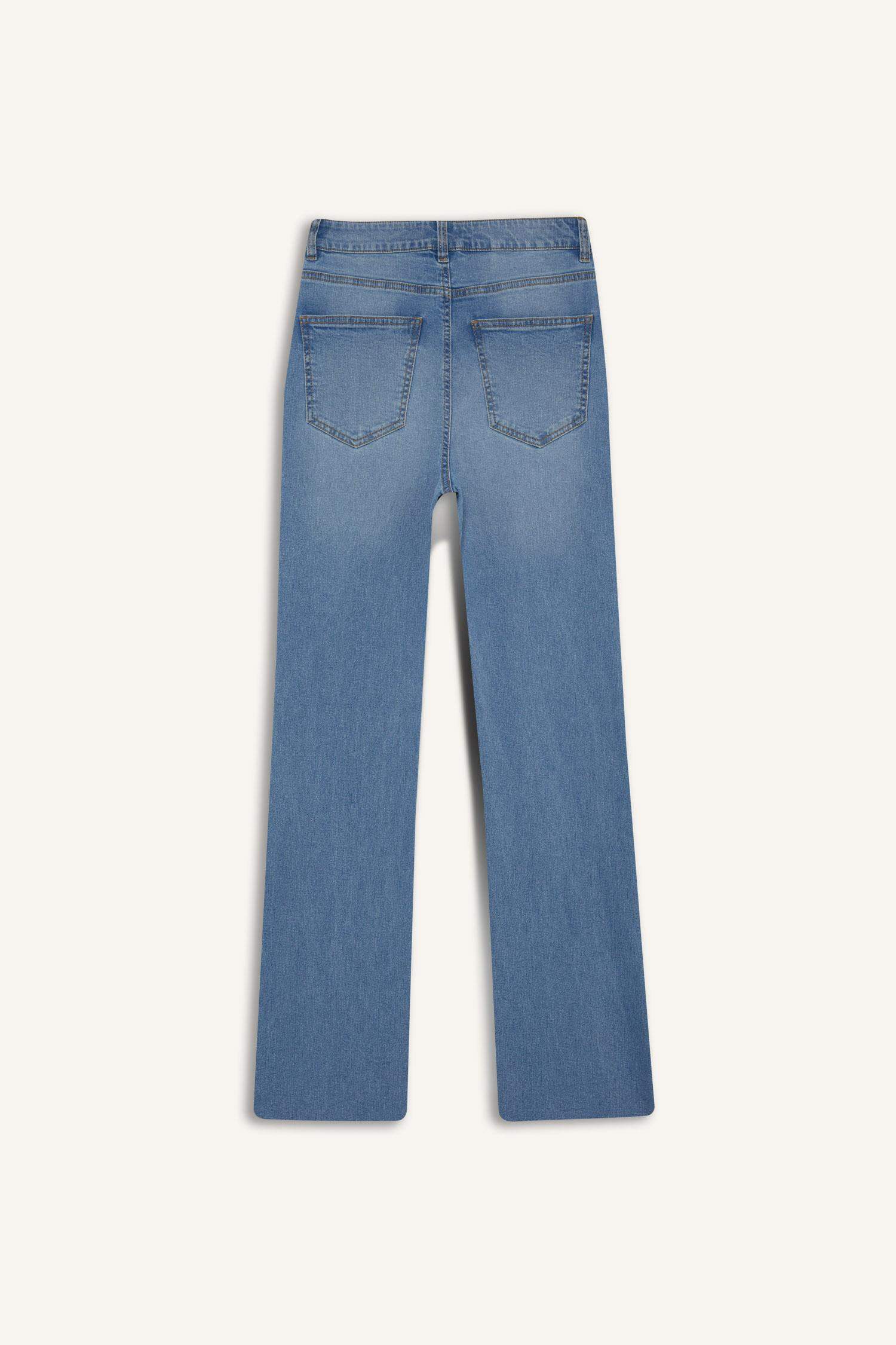 Slim Flare High Waist Straight Leg Jeans
