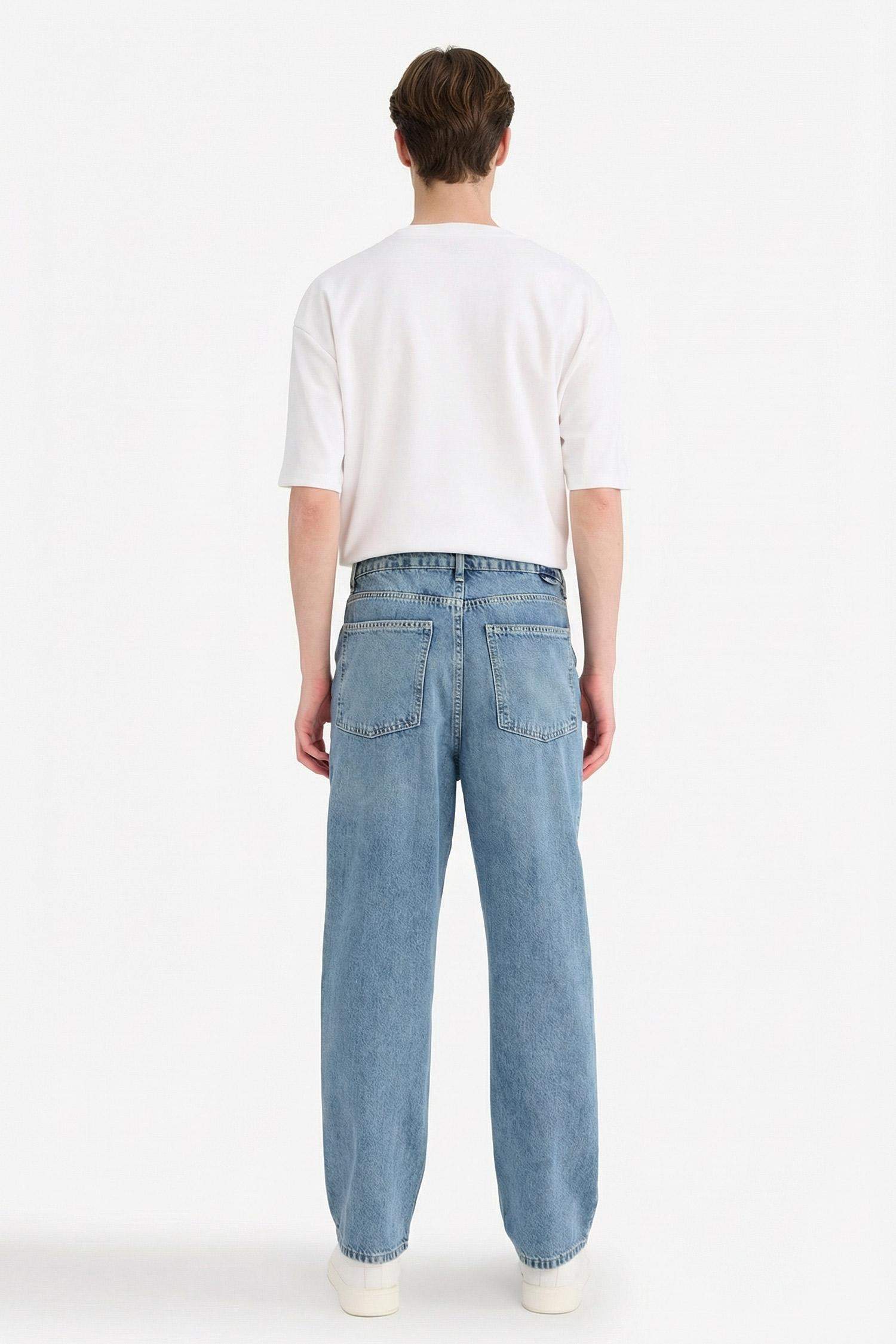 багги деним кең етек Шалбар