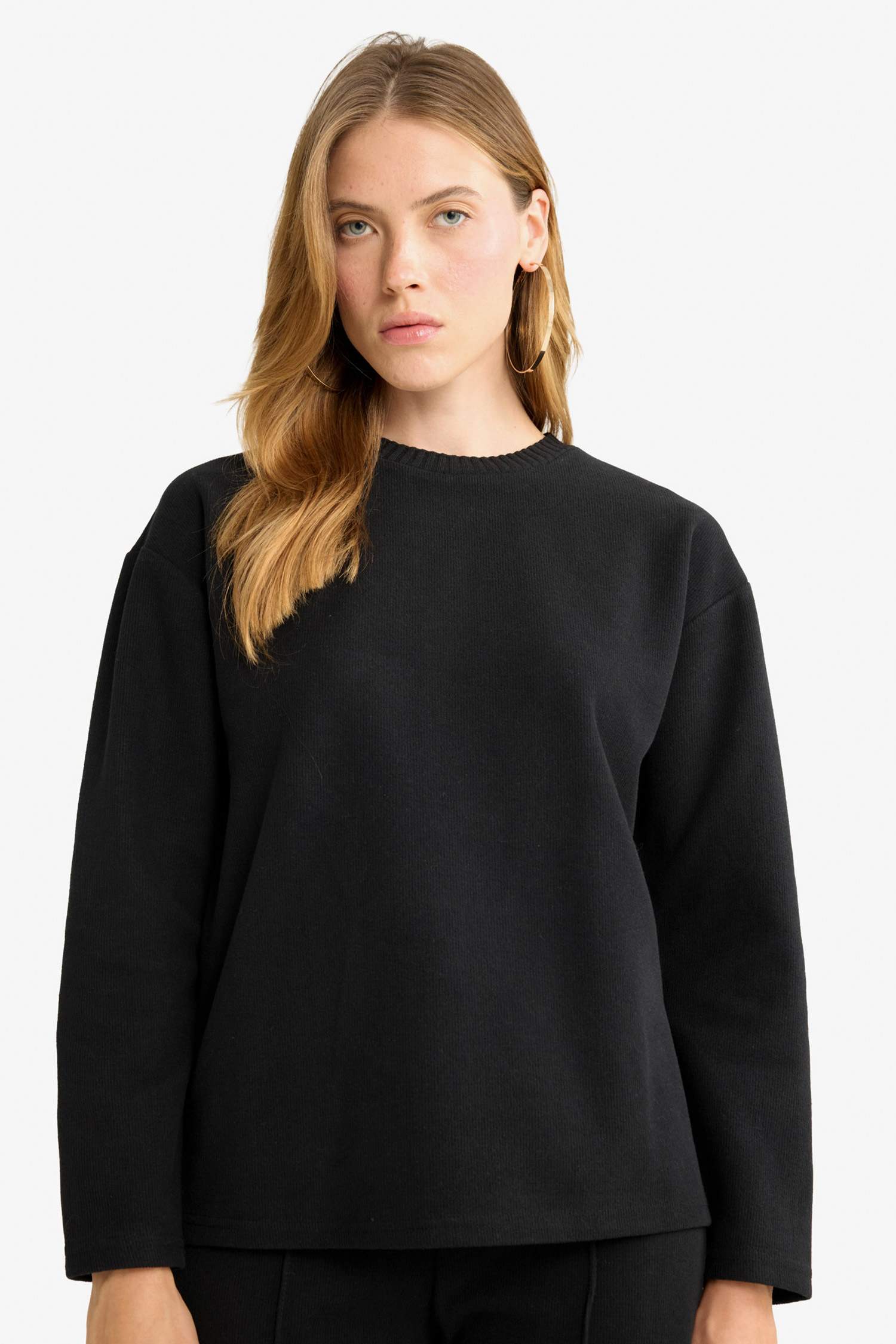 Relax Fit Bisiklet Yaka Sweatshirt