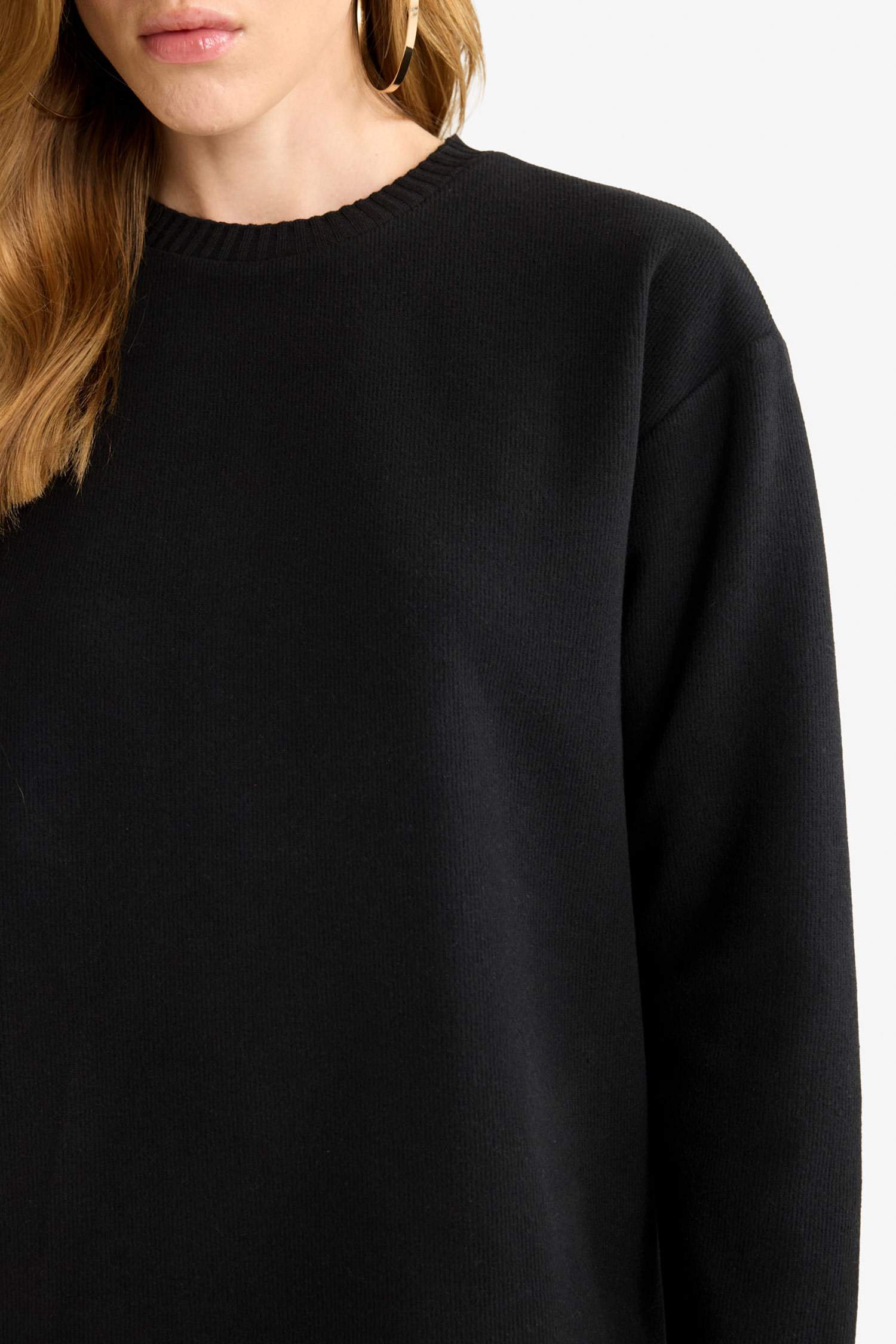 Relax Fit Bisiklet Yaka Sweatshirt