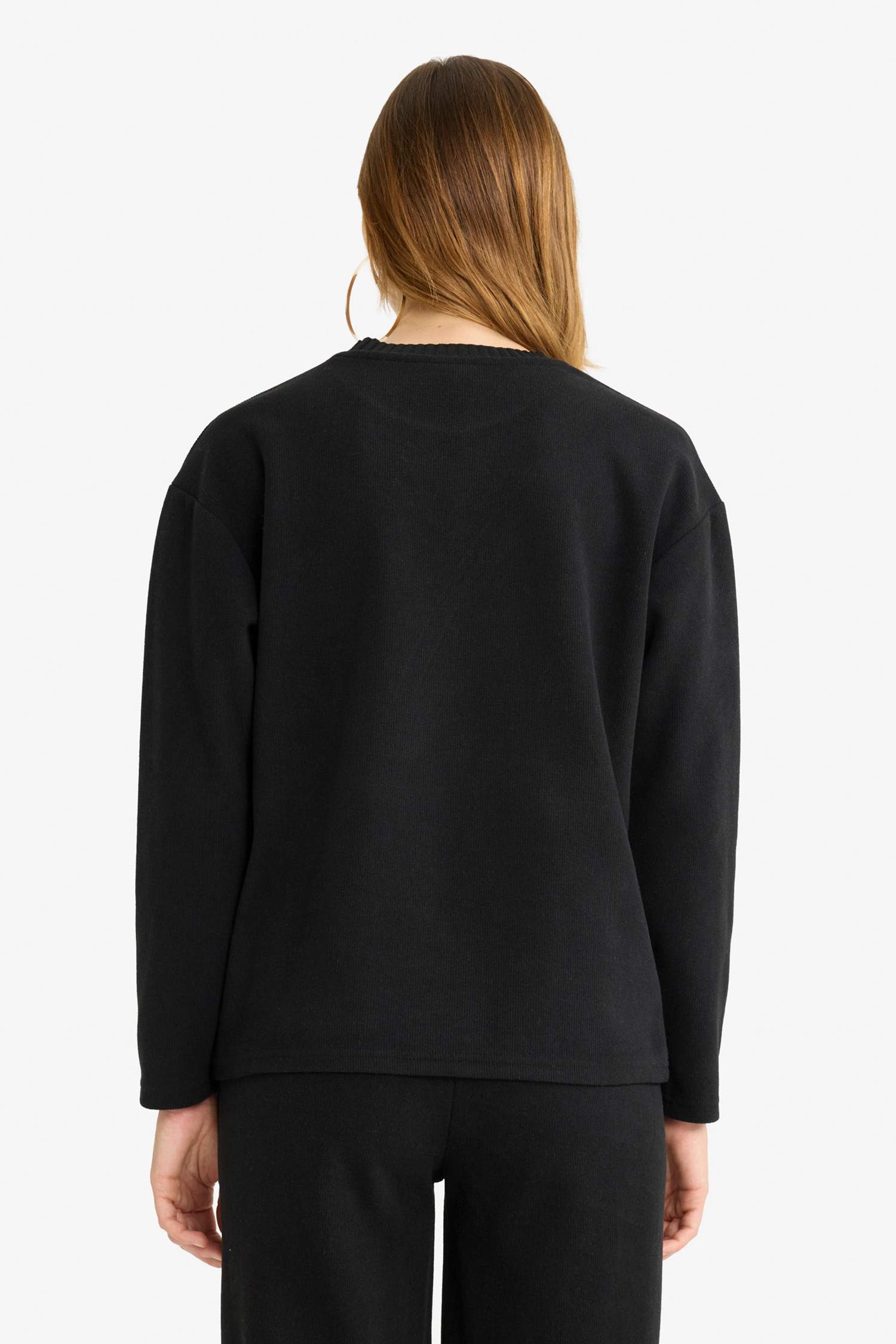Relax Fit Bisiklet Yaka Sweatshirt