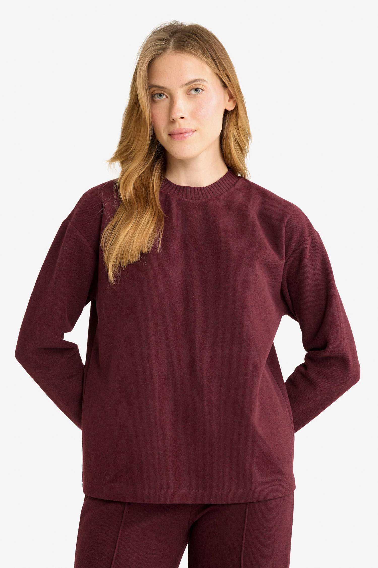 Relax Fit Bisiklet Yaka Sweatshirt