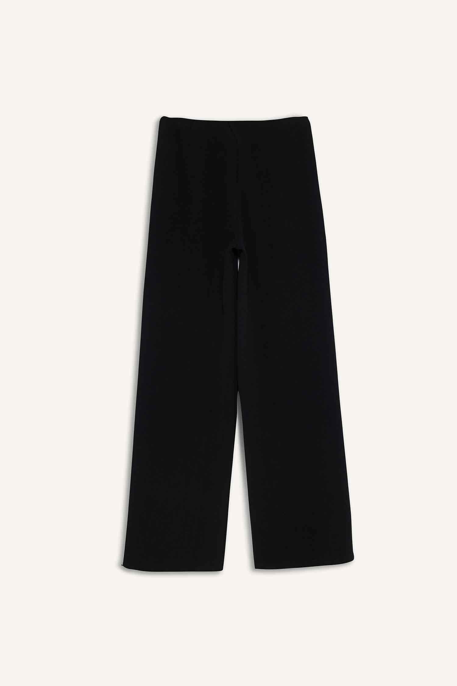 Straight Fit Beli Lastikli Selanik Kumaş Pantolon