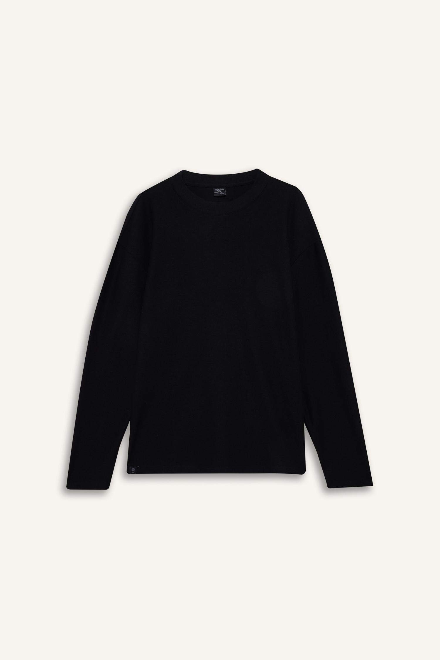 تيشيرت ردن طويل اوفر سايز برقبة مستديرة