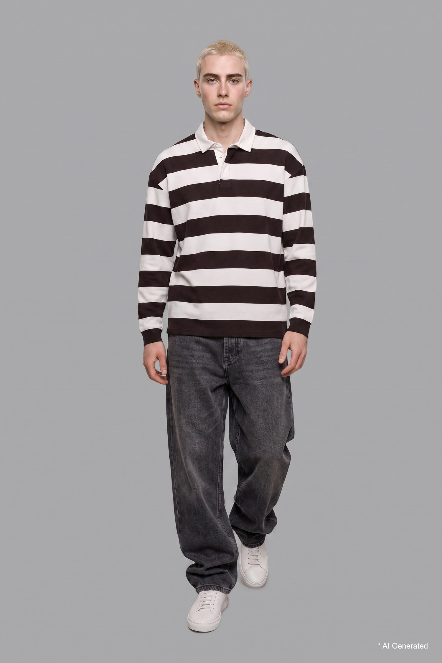DeFacto Boxy Fıt Çizgili Sweatshirt