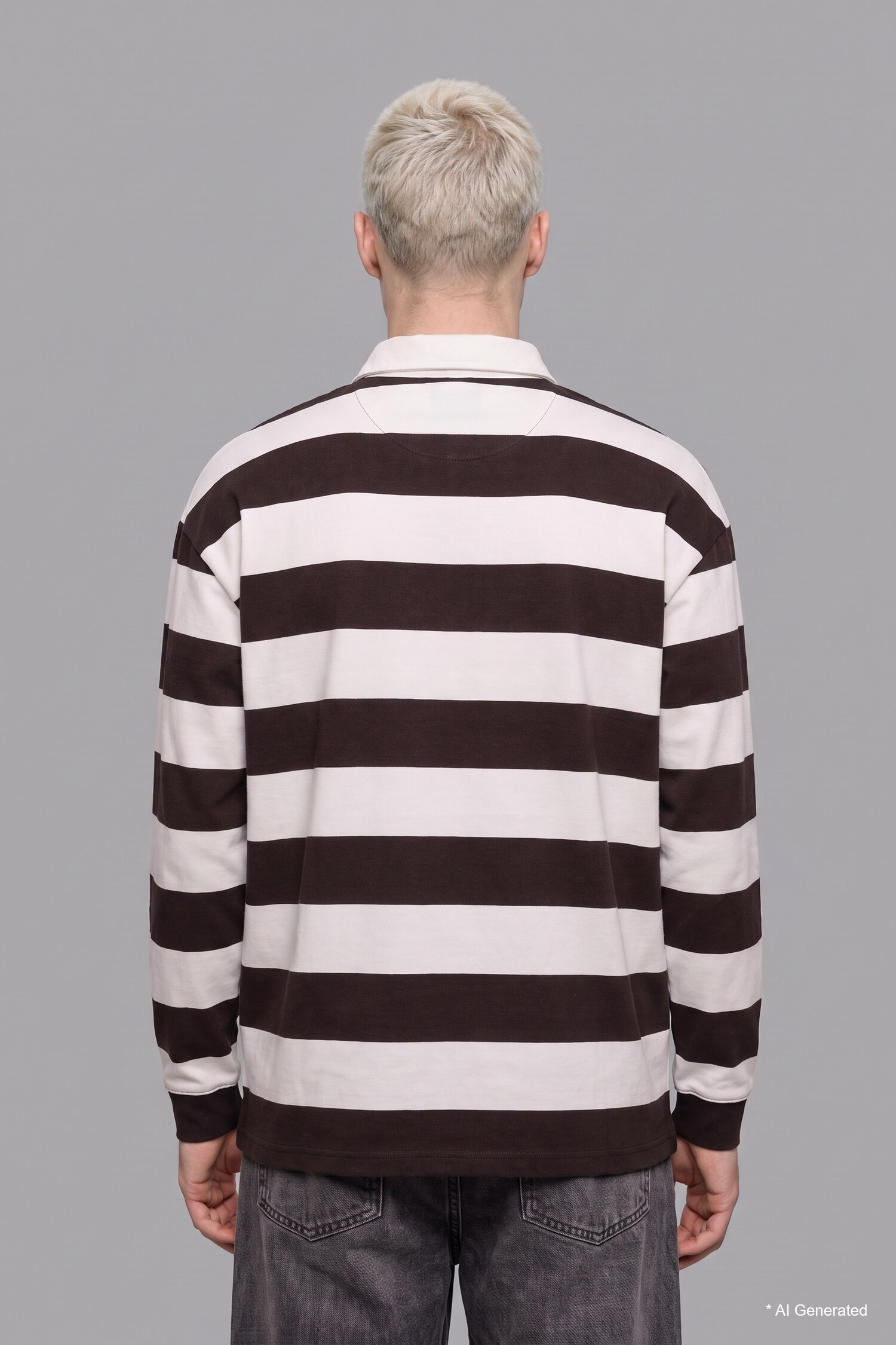 DeFacto Boxy Fıt Çizgili Sweatshirt görsel 5