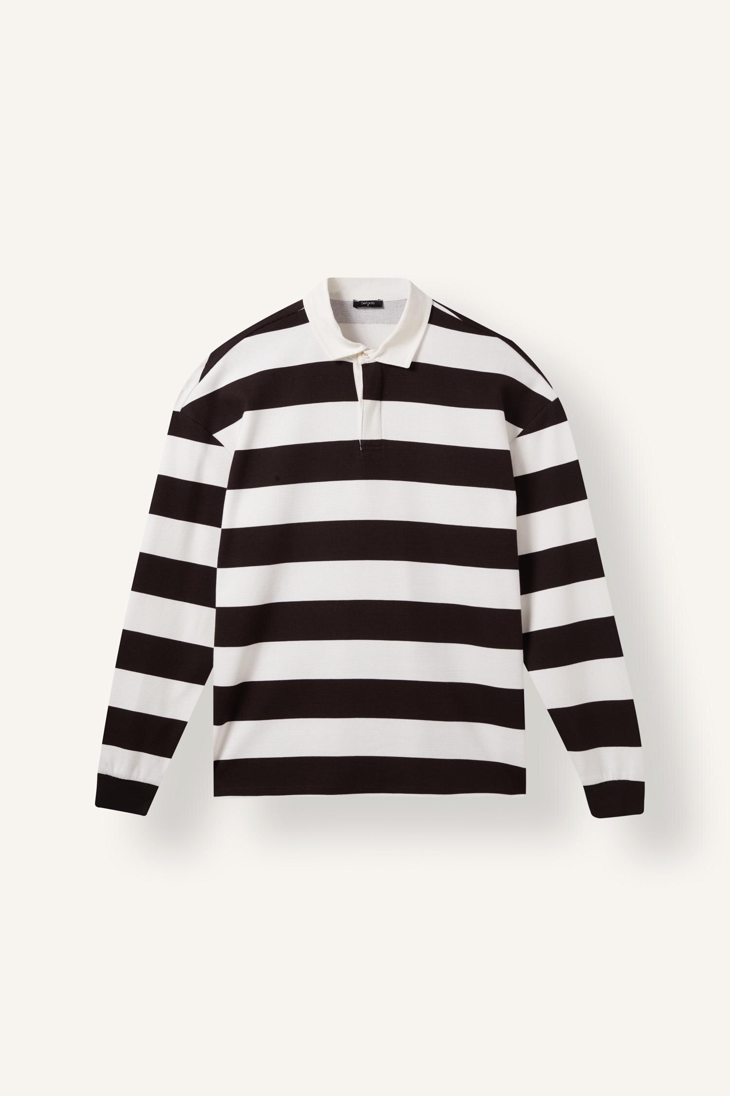 DeFacto Boxy Fıt Çizgili Sweatshirt görsel 7