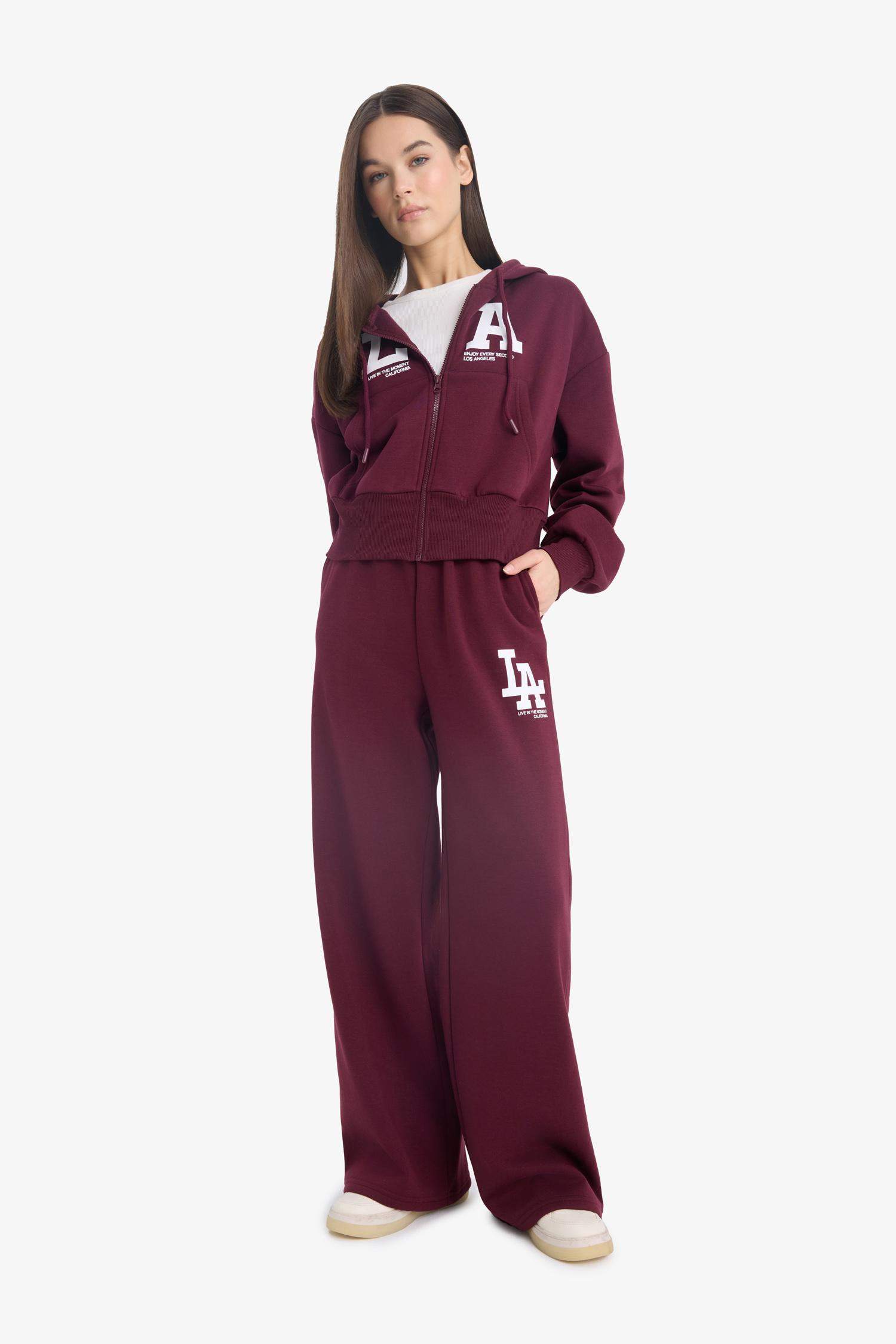 Coool Wide Leg брюки с принтом из плотной ткани