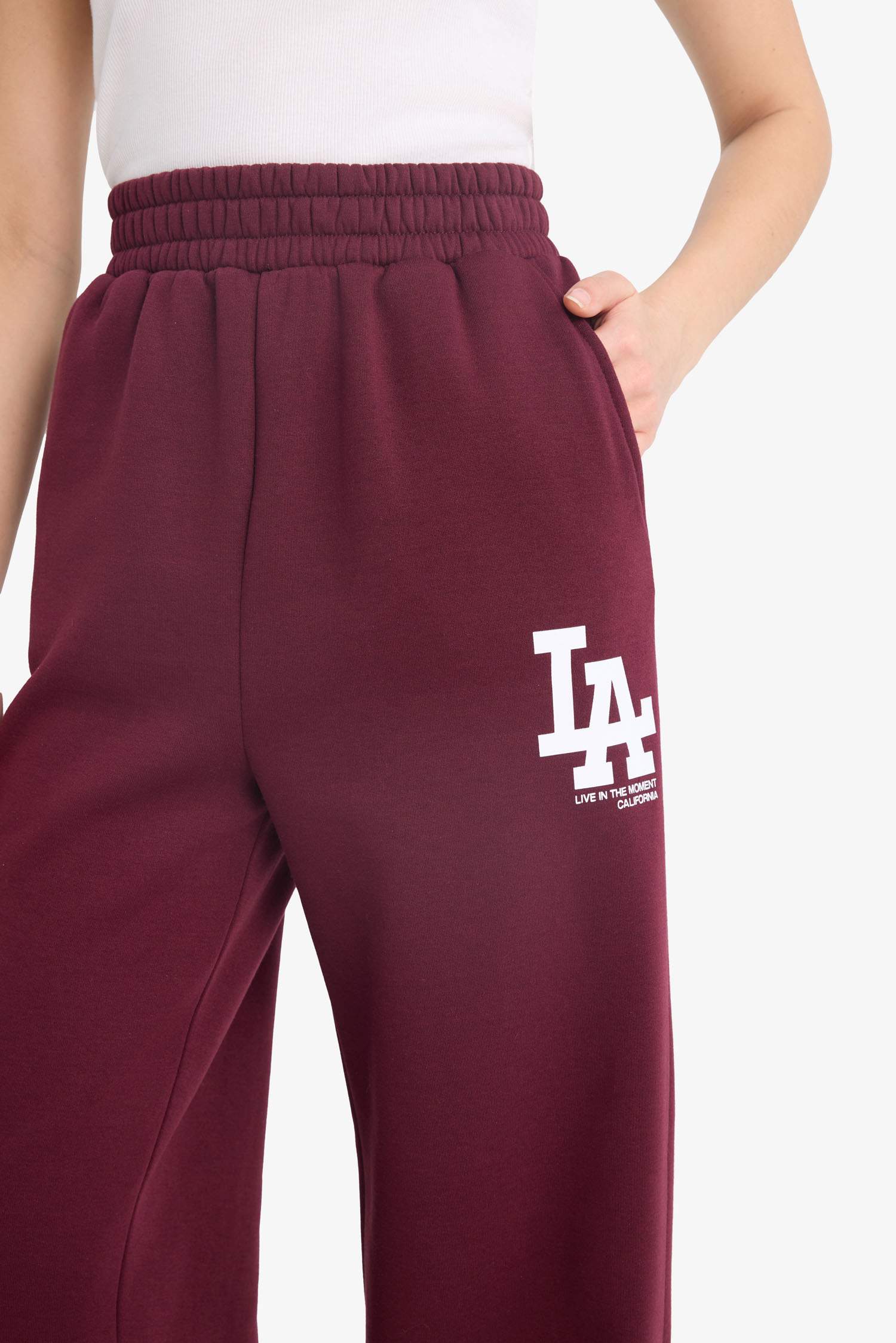 Coool Wide Leg брюки с принтом из плотной ткани