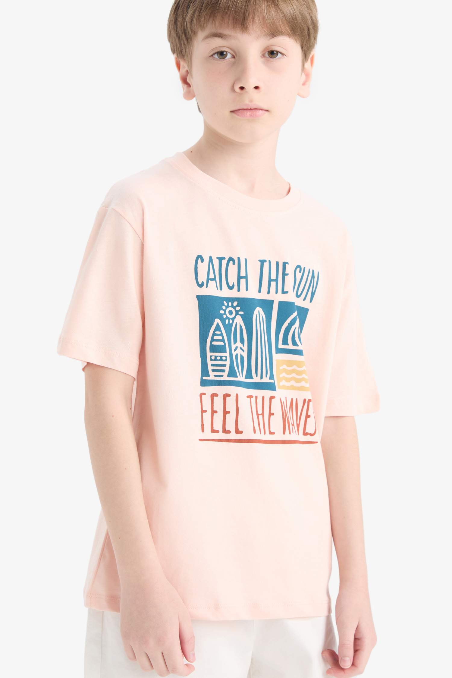 Boy Regular Fit Crew Neck Printed T-Shirt