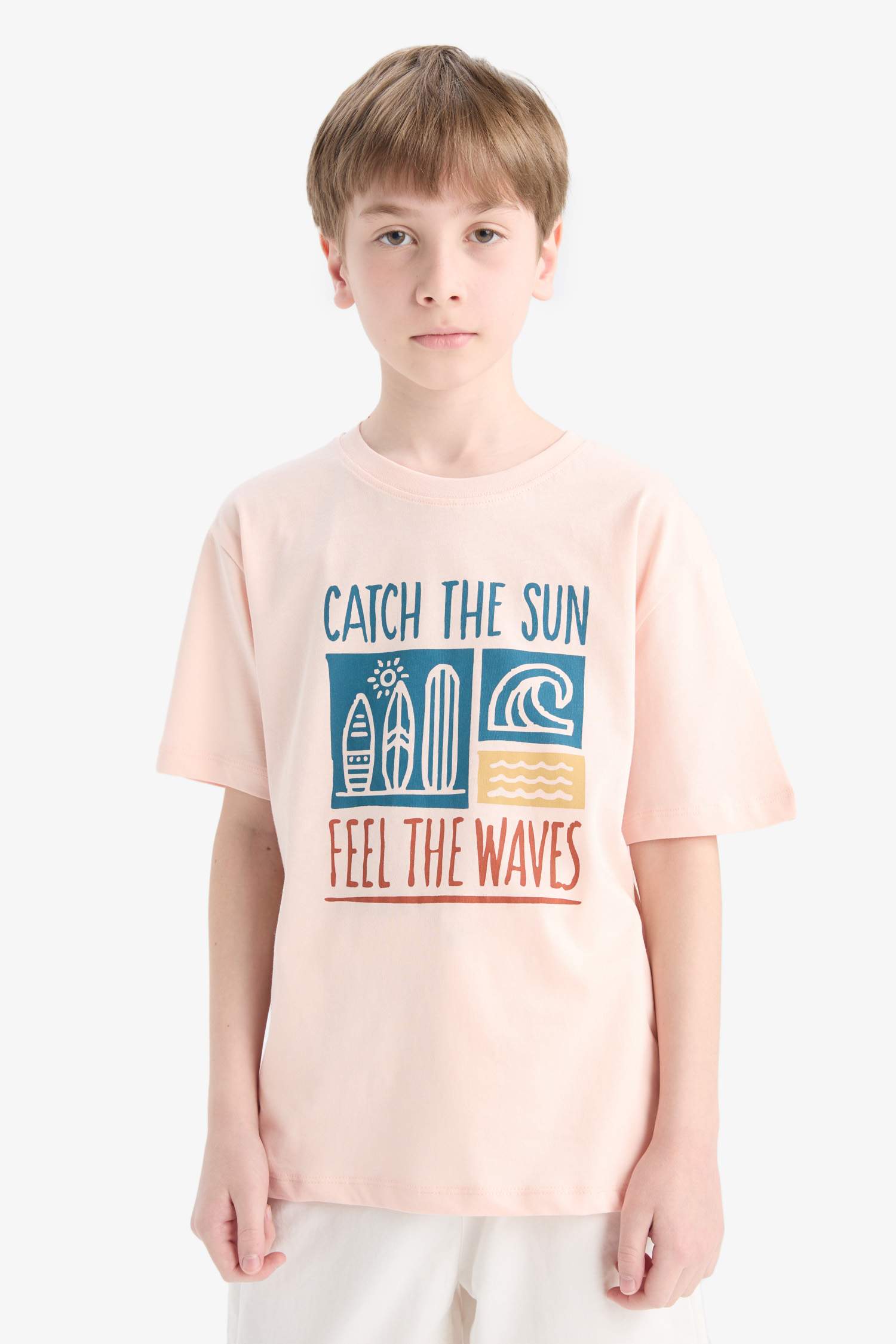 Boy Regular Fit Crew Neck Printed T-Shirt