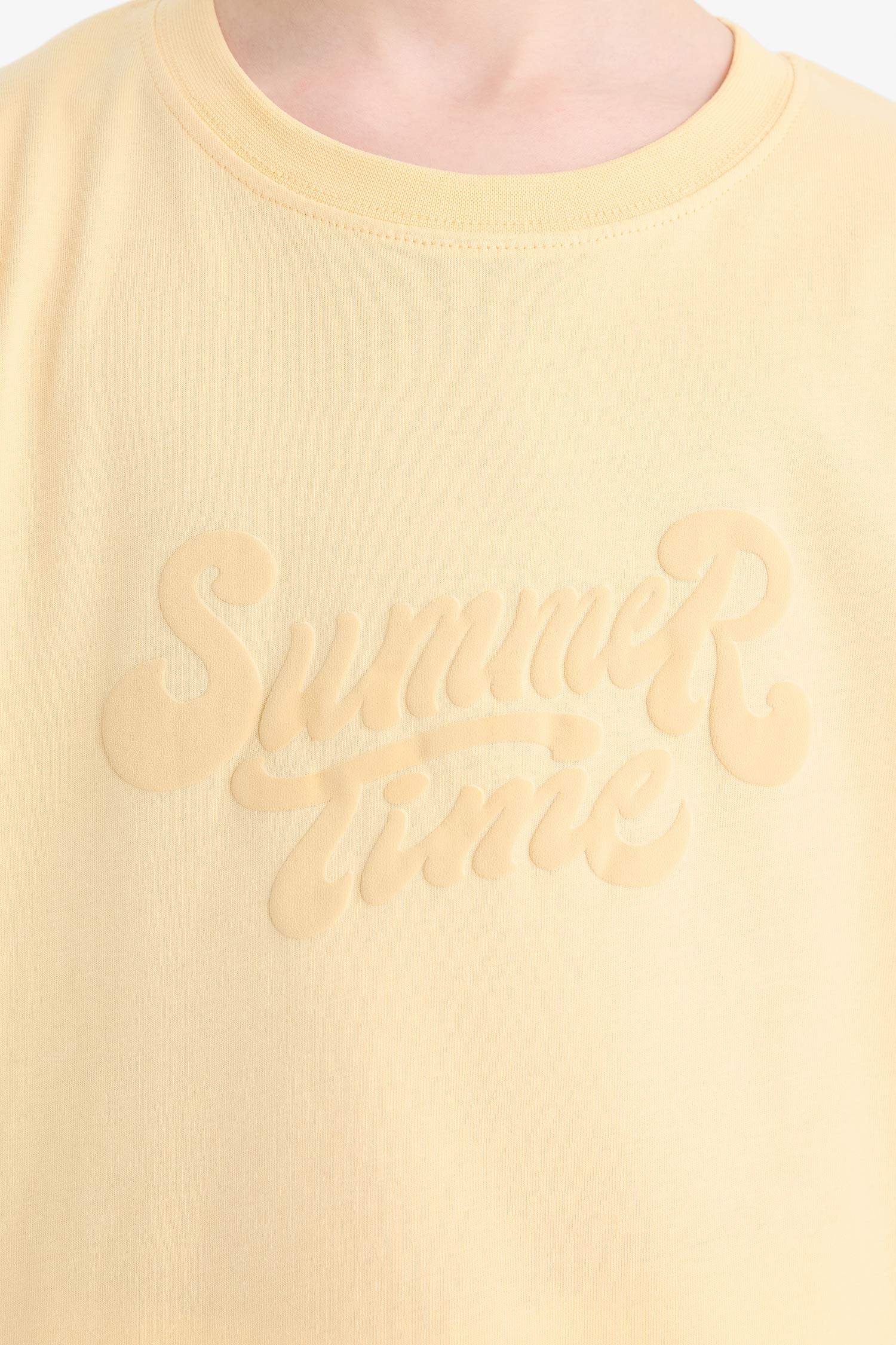 Boy Regular Fit Crew Neck Embroidered T-Shirt