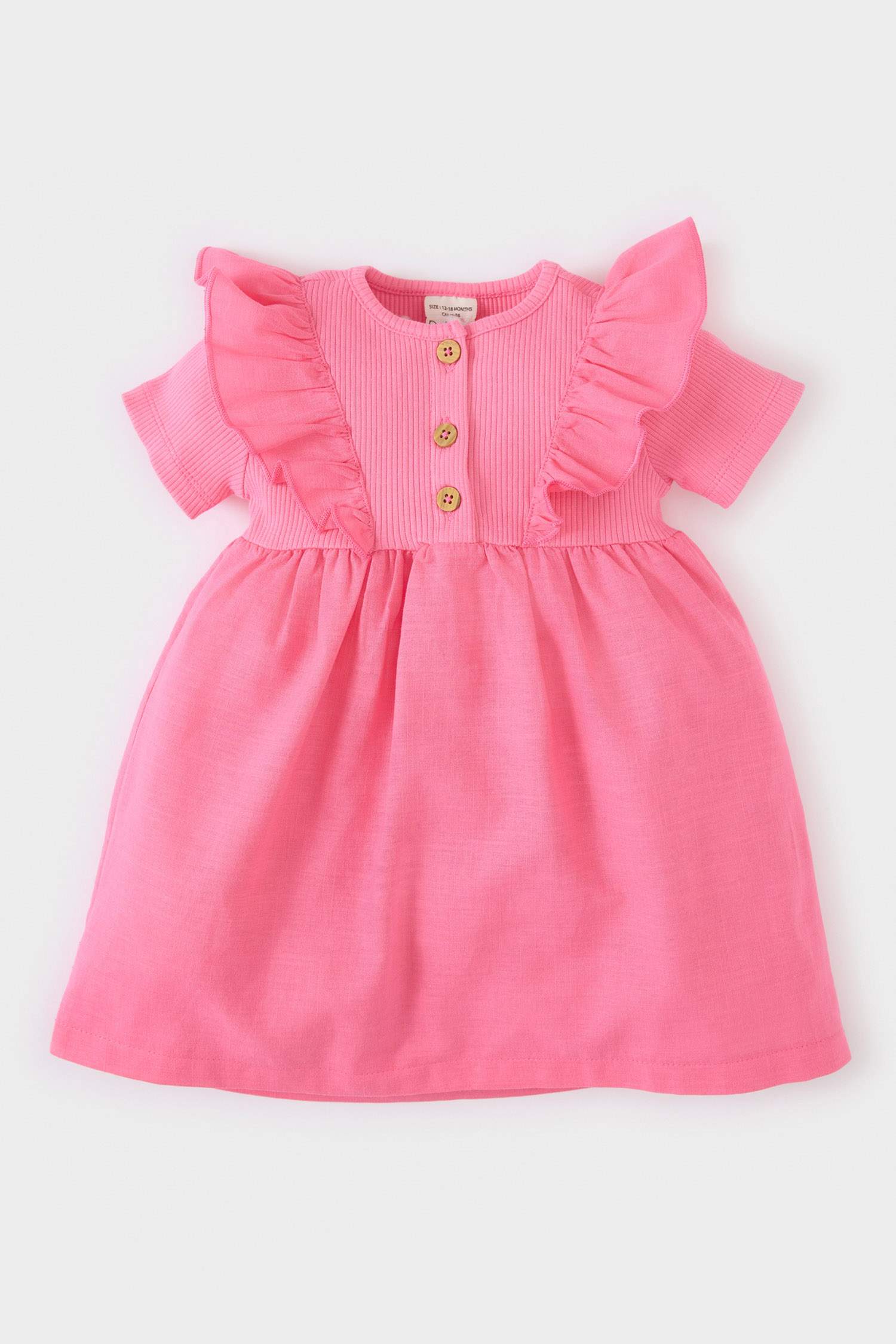 فستان بيبي بناتي مضلع نص ردن