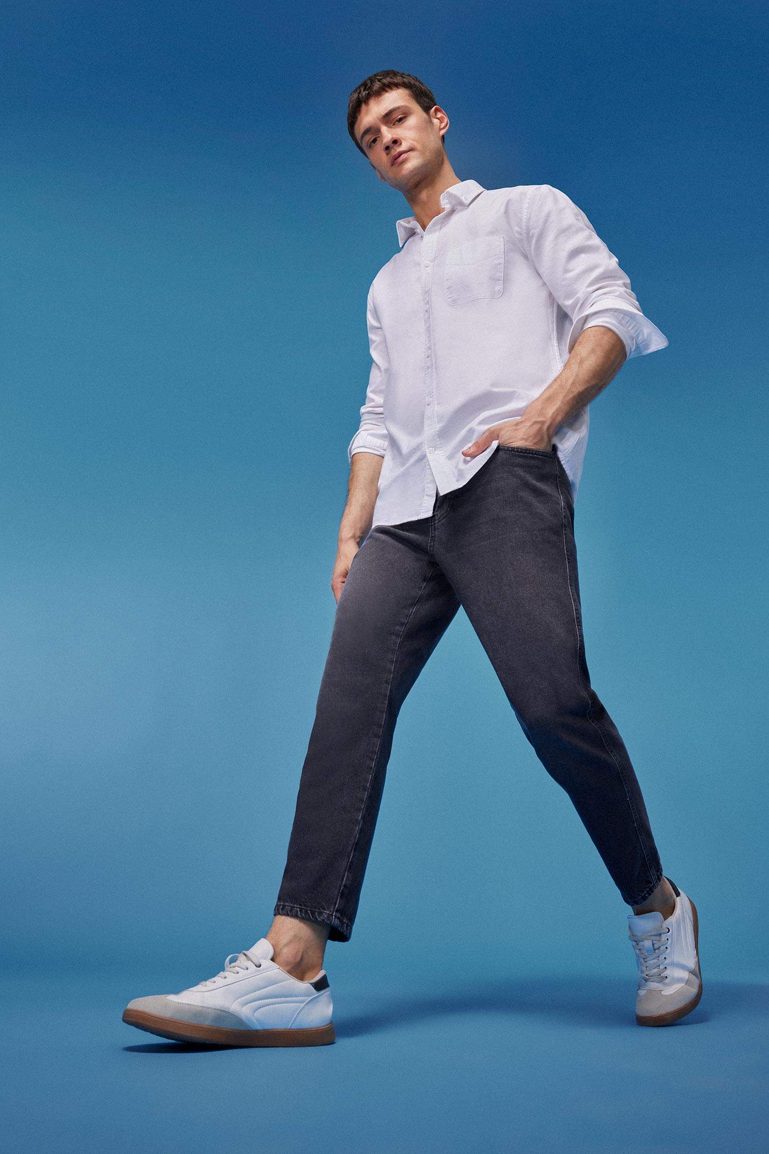 90's Slim Fit Dar Kalıp Yüksek Bel Dar Paça Jean Pantolon