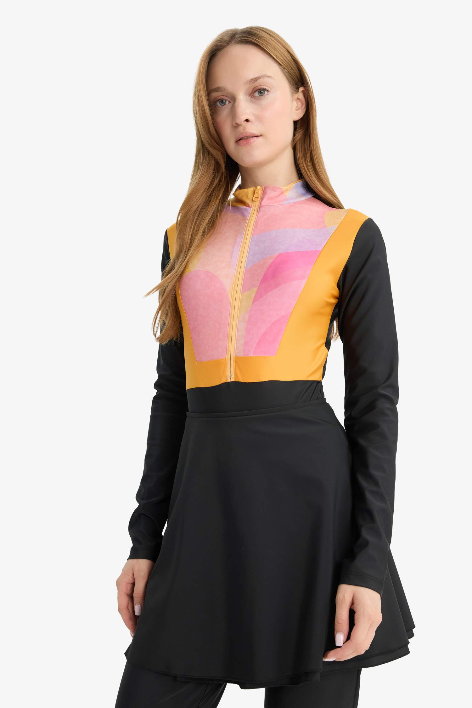 طقم بوركيني قصة عادية - 3 قطع