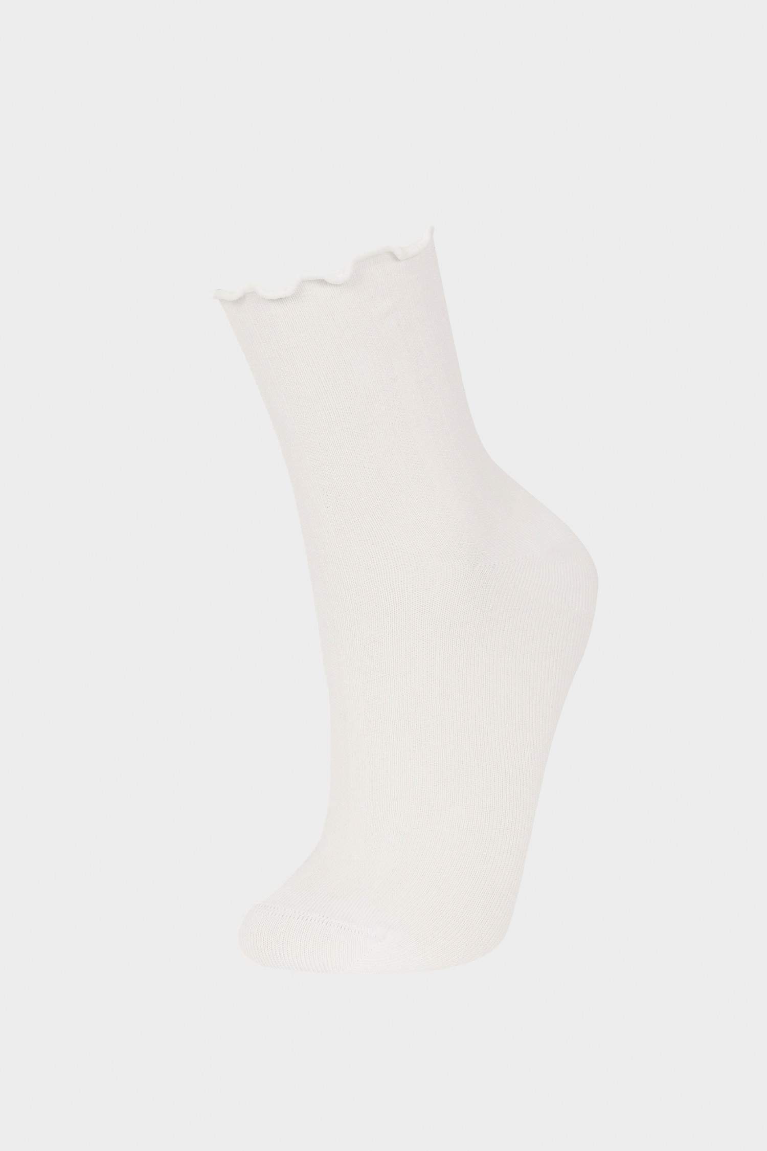 Kadın Dikişsiz Fırfırlı Ultra Soft 2'li Bambu Premium Uzun Çorap