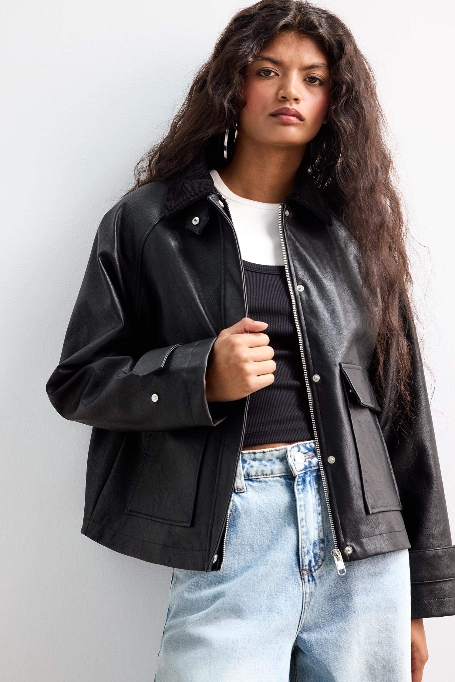 поло жаға ПУ Күртеше