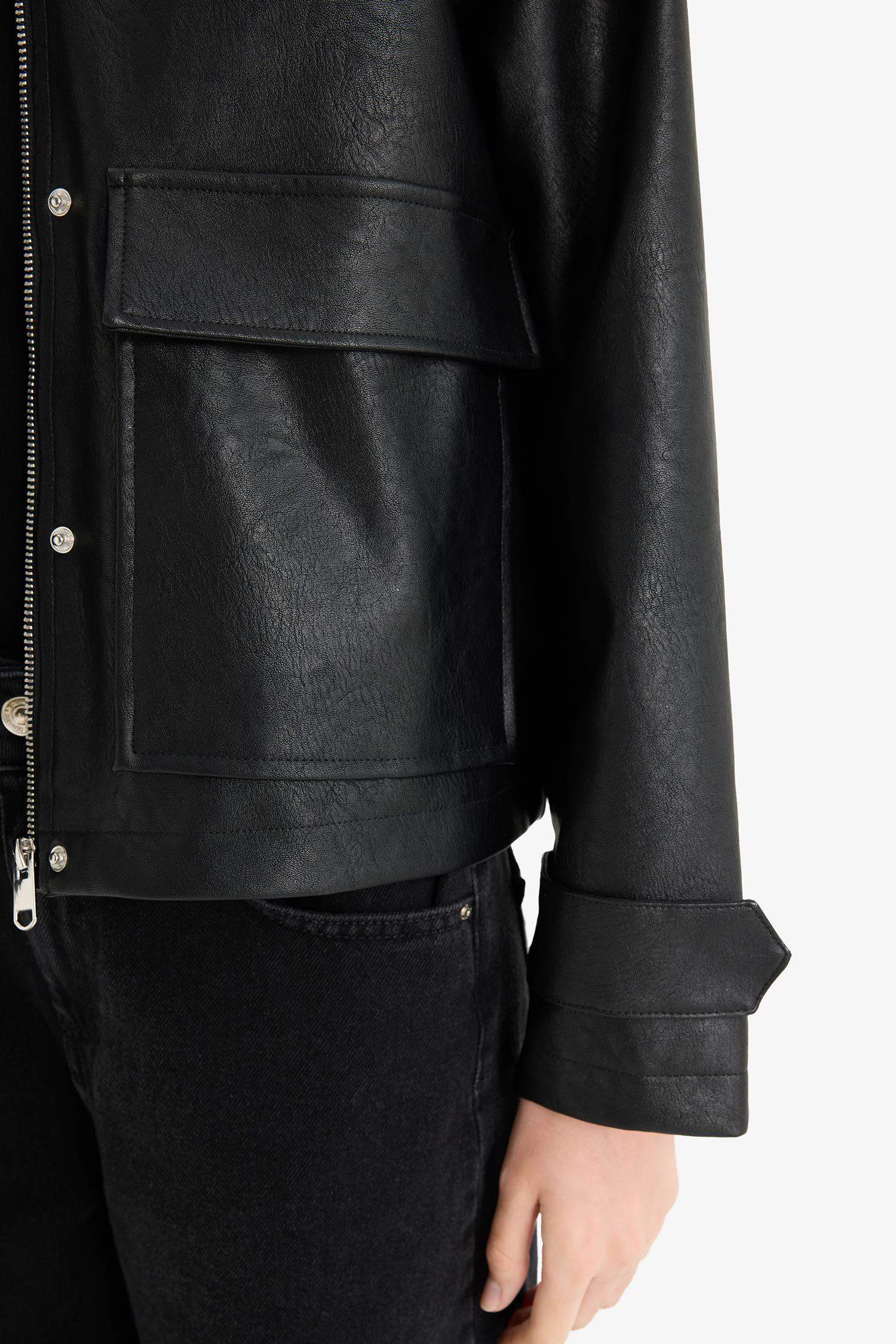 поло жаға ПУ Күртеше