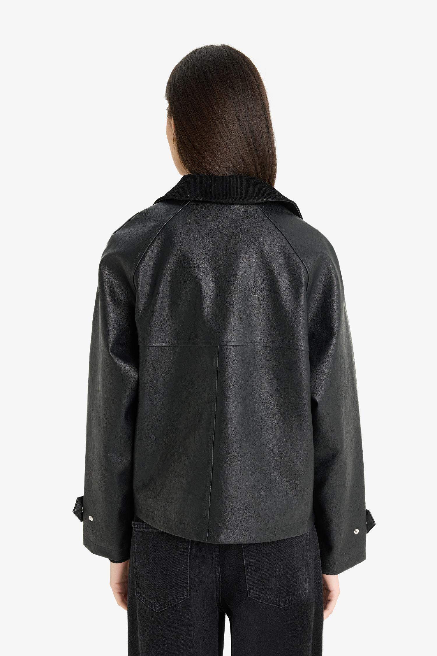 поло жаға ПУ Күртеше