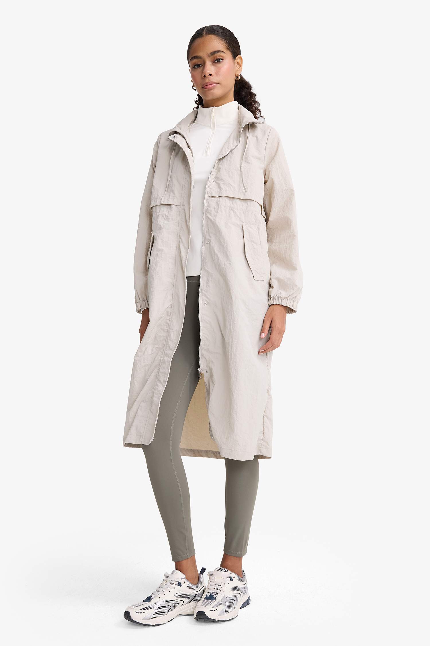 Regular Fit Long Hooded Waterproof Raincoat