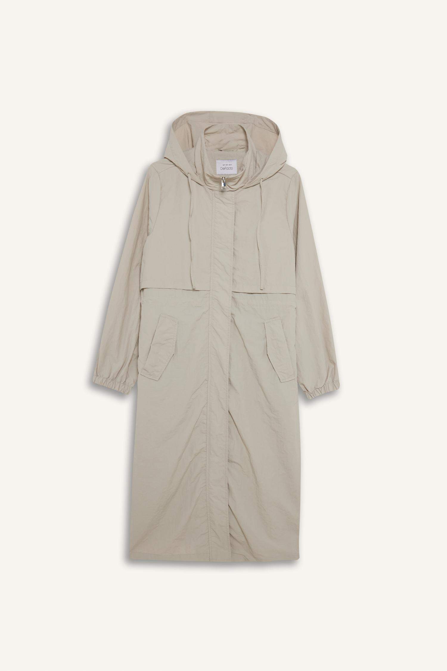 Regular Fit Long Hooded Waterproof Raincoat