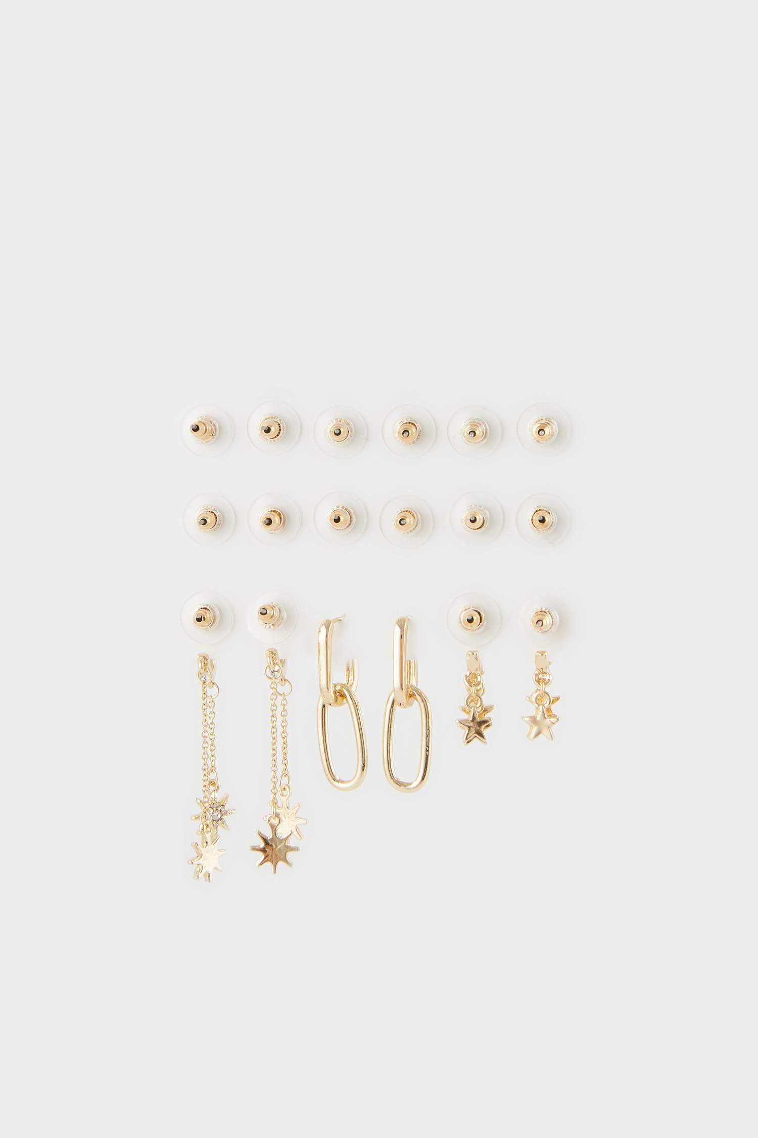 حلق نسائي ذهبي - 9 قطع