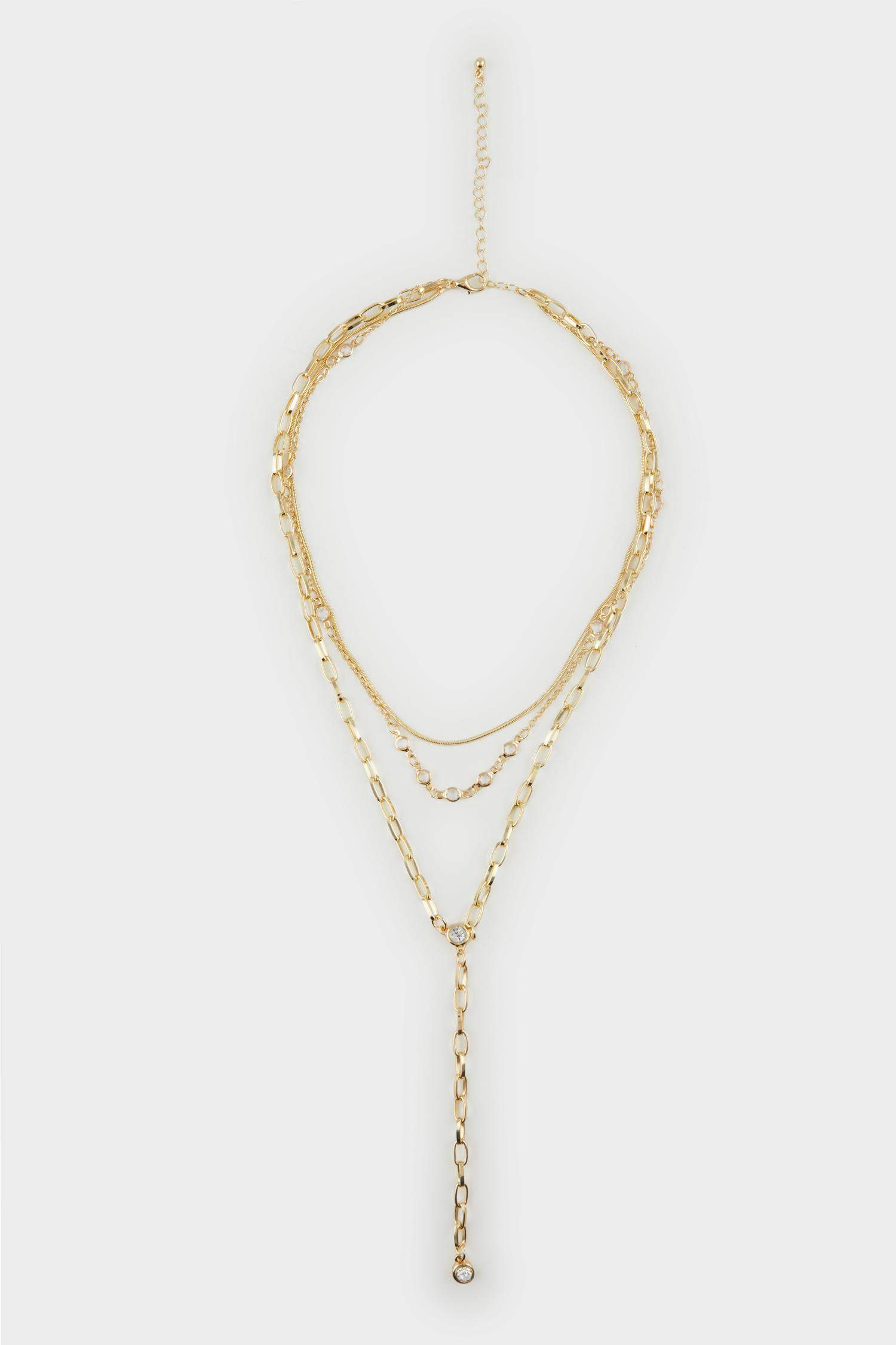 Woman Gold Y Necklace