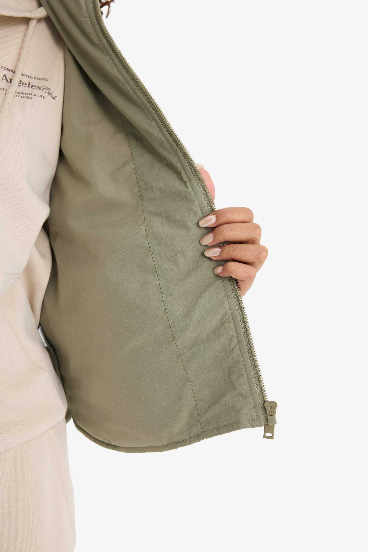 يلك مبطن قصة مريحة بغطاء للرأس