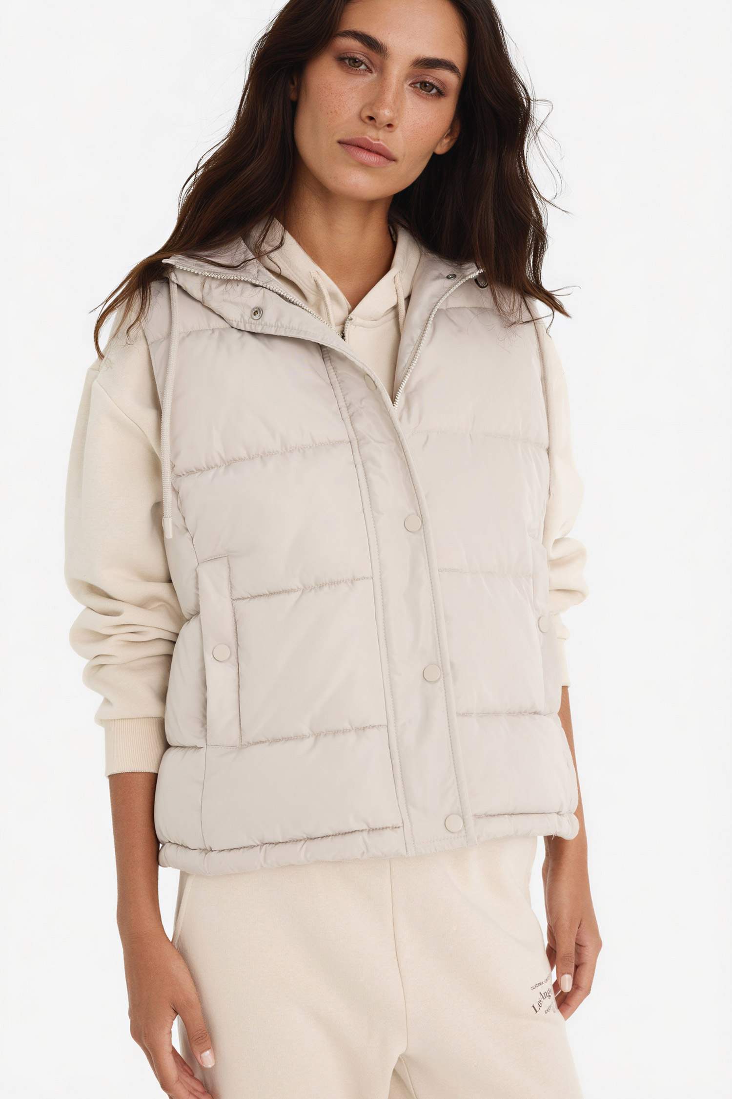 Regular Fit Kapüşonlu Fermuarlı Şişme Yelek