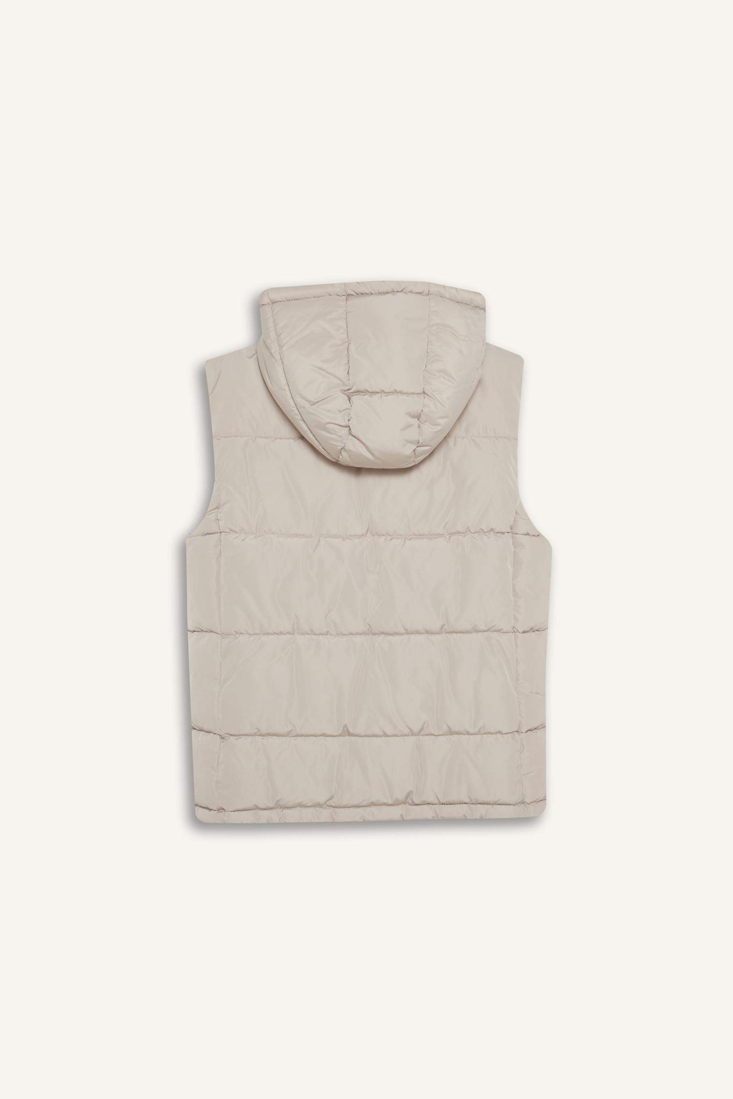 Regular Fit Kapüşonlu Fermuarlı Şişme Yelek