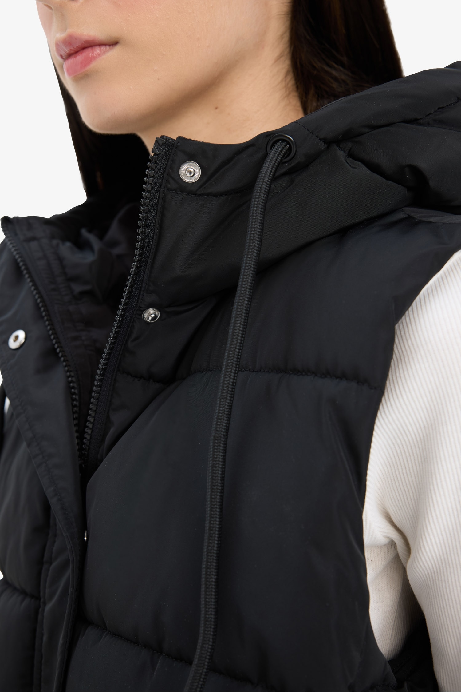 Regular Fit Kapüşonlu Fermuarlı Şişme Yelek