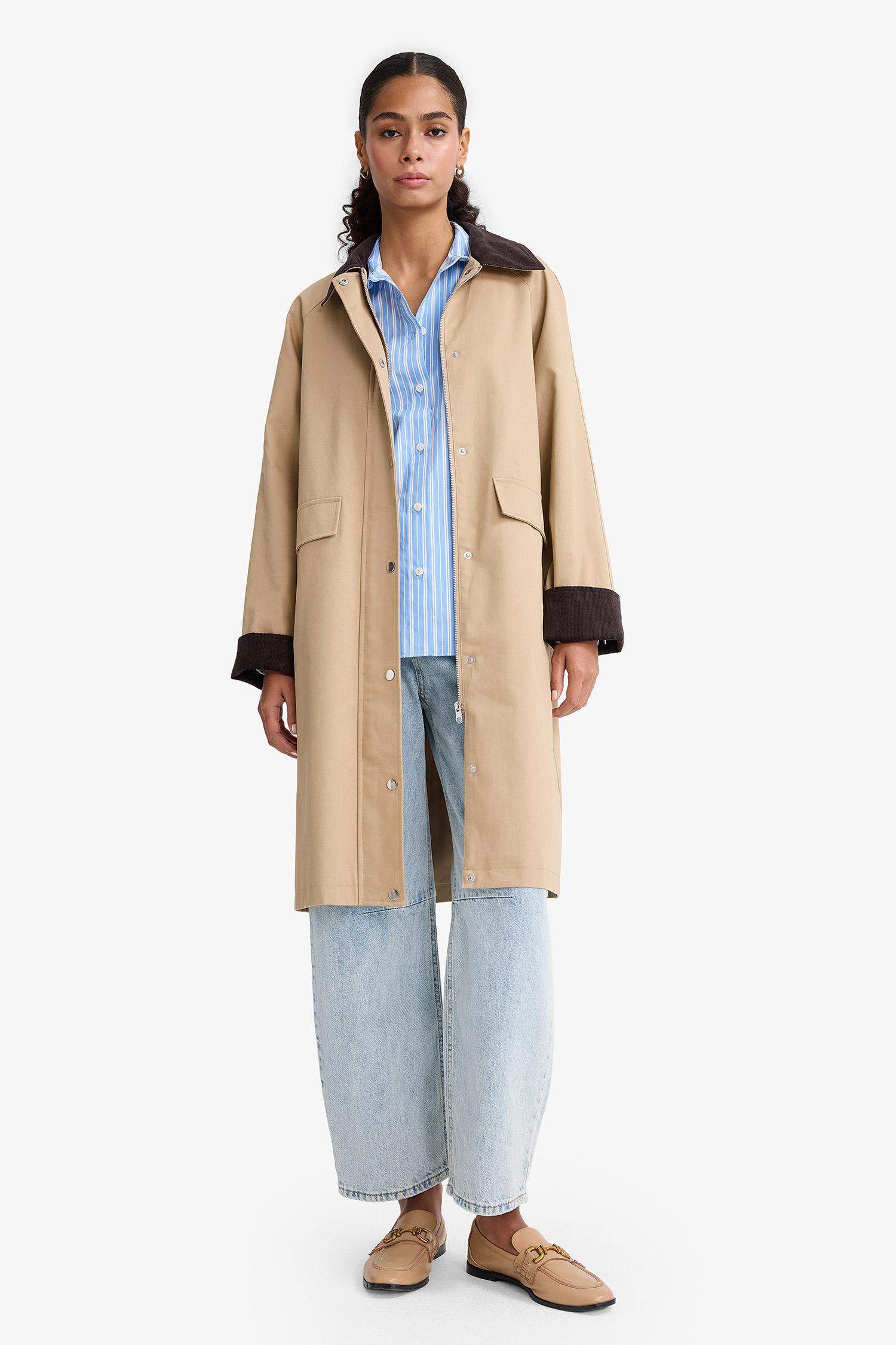 Regular Fit Cotton Trenchcoat