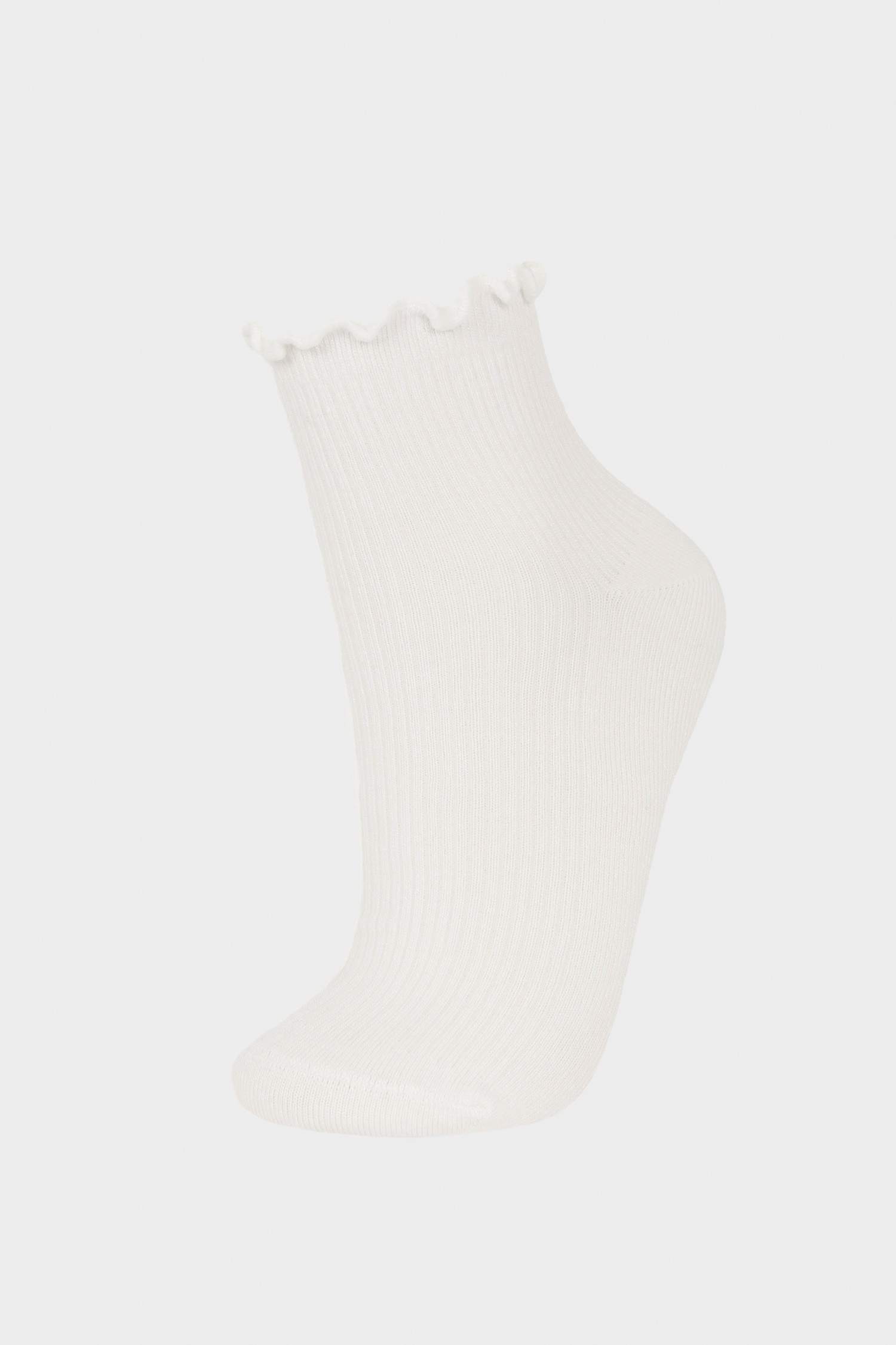 Kadın Dikişsiz Fırfırlı Ultra Soft 2'li Bambu Premium Soket Çorap