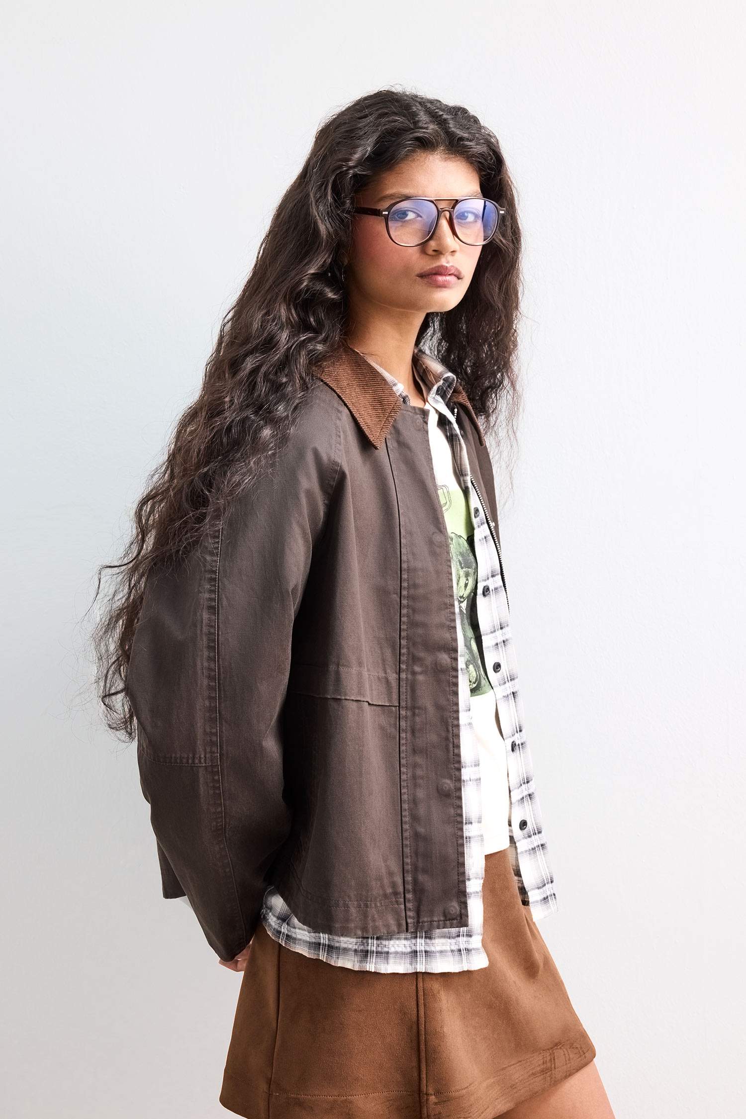 Waterproof Relax Fit Contrast Collar Zippered Puffer Jacket