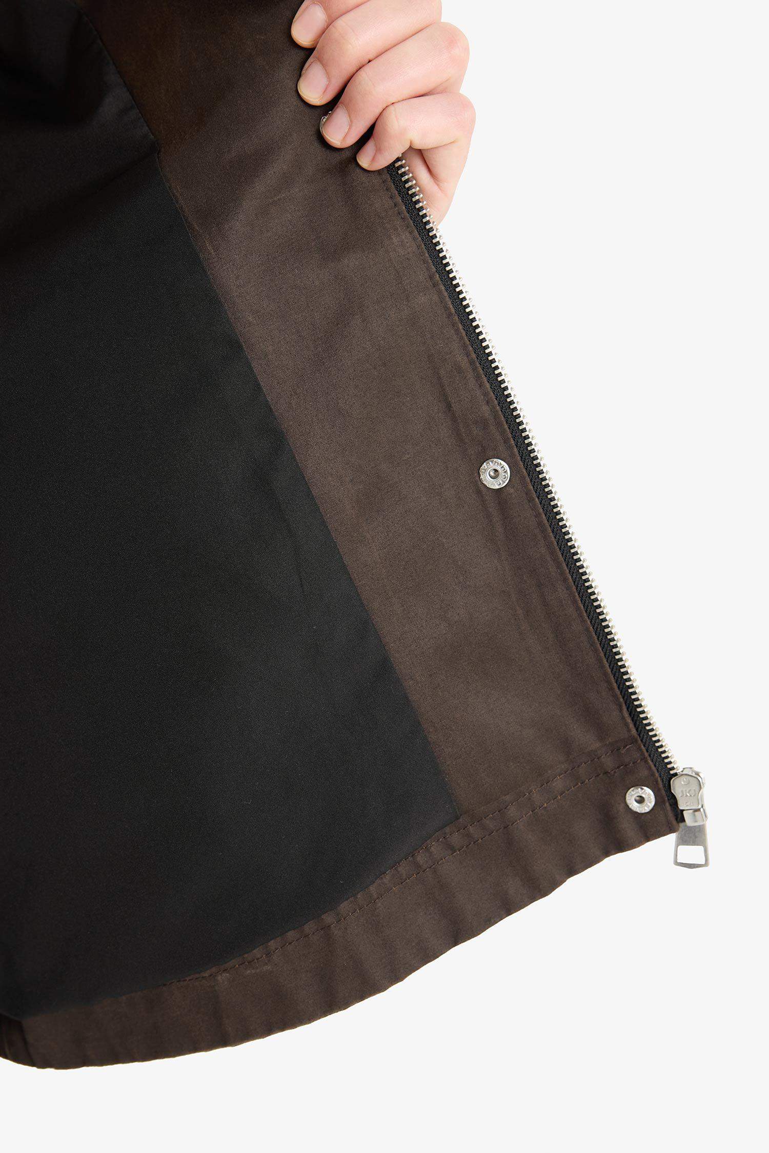 Waterproof Relax Fit Contrast Collar Zippered Puffer Jacket