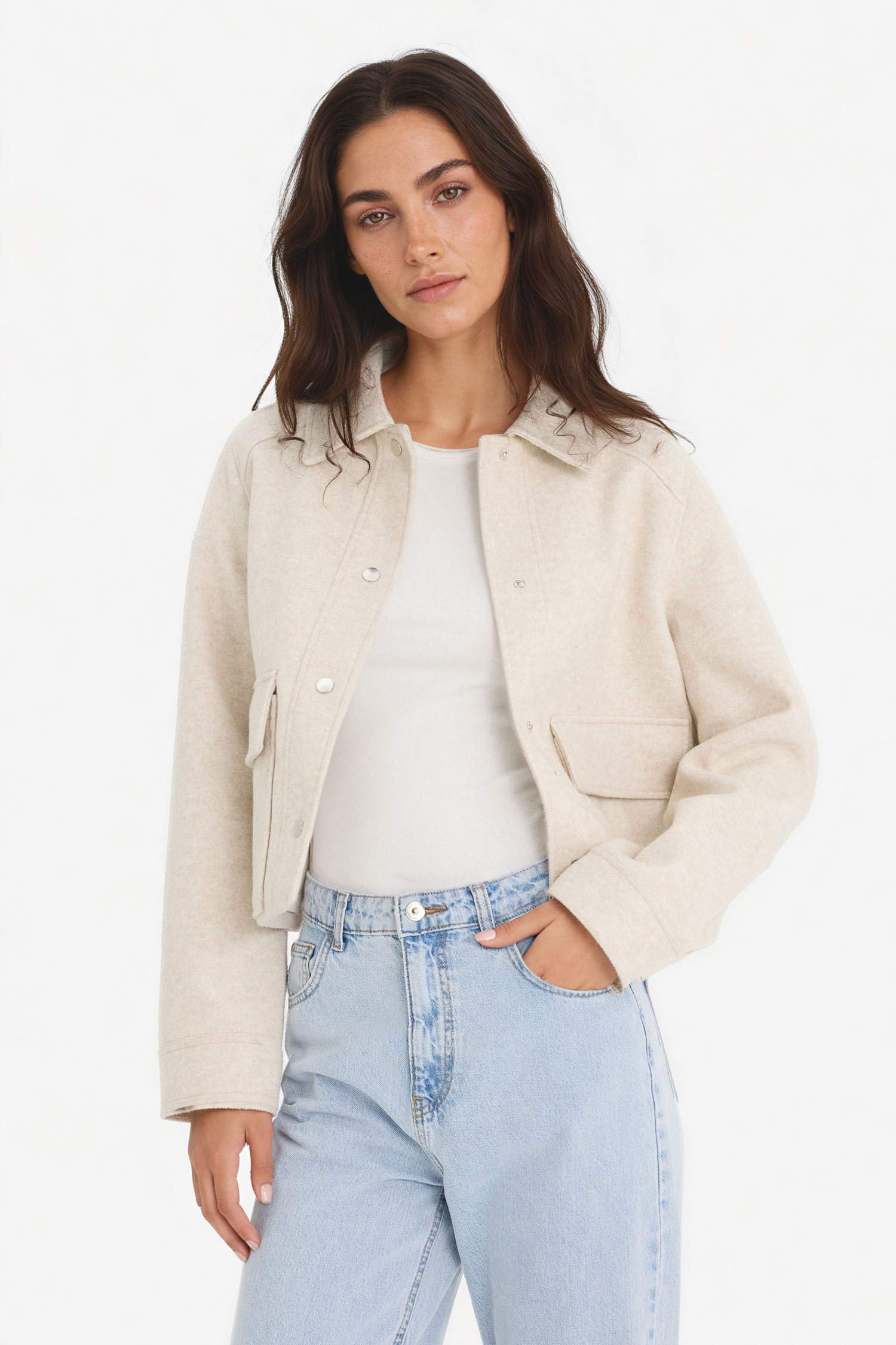 جاكيت جوخ قصة عادية بياخة بولو بأزرار