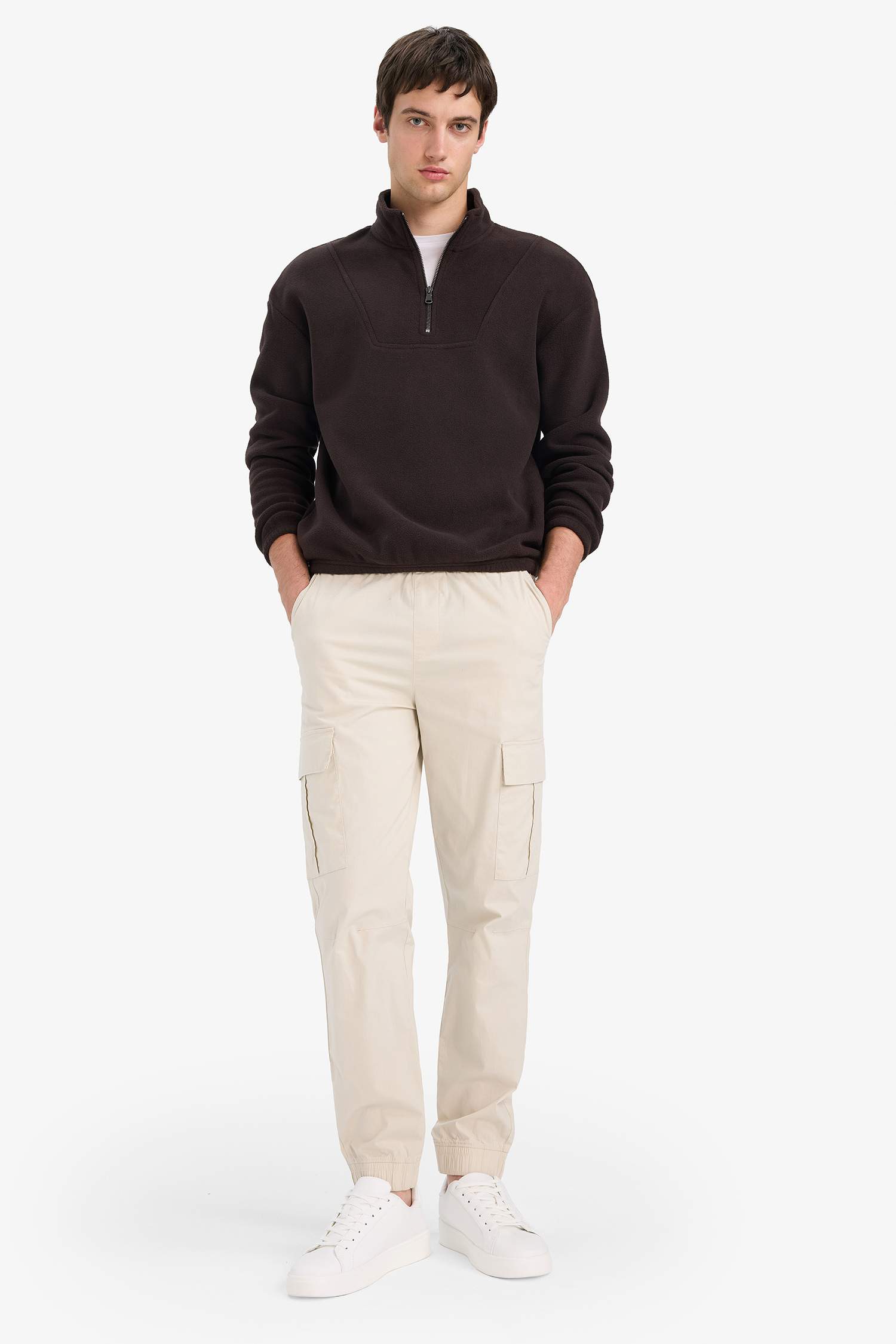 Boxy Fit Printed Long Sleeve Sweatshirt